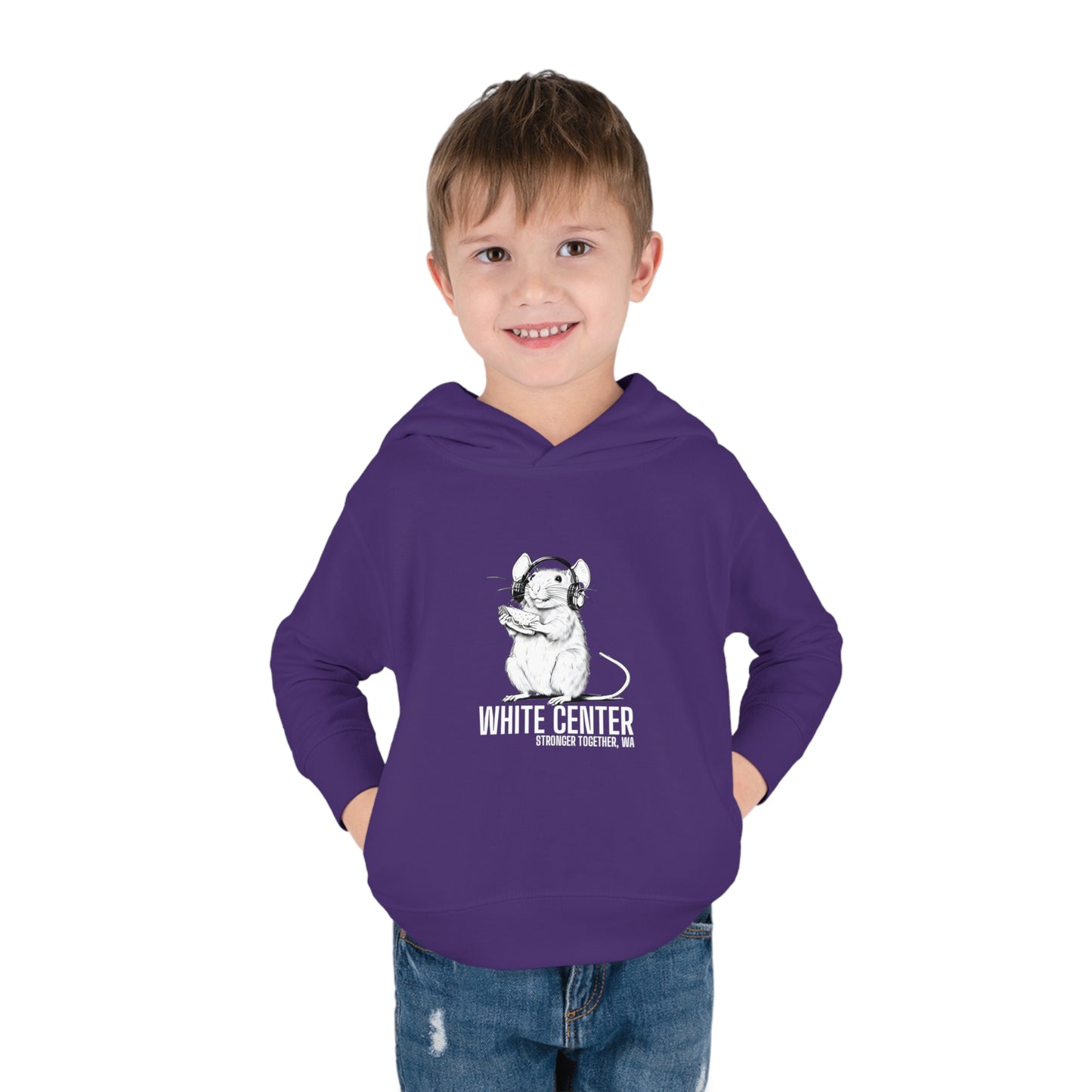 White Center, WA Toddler Pullover Fleece Hoodie