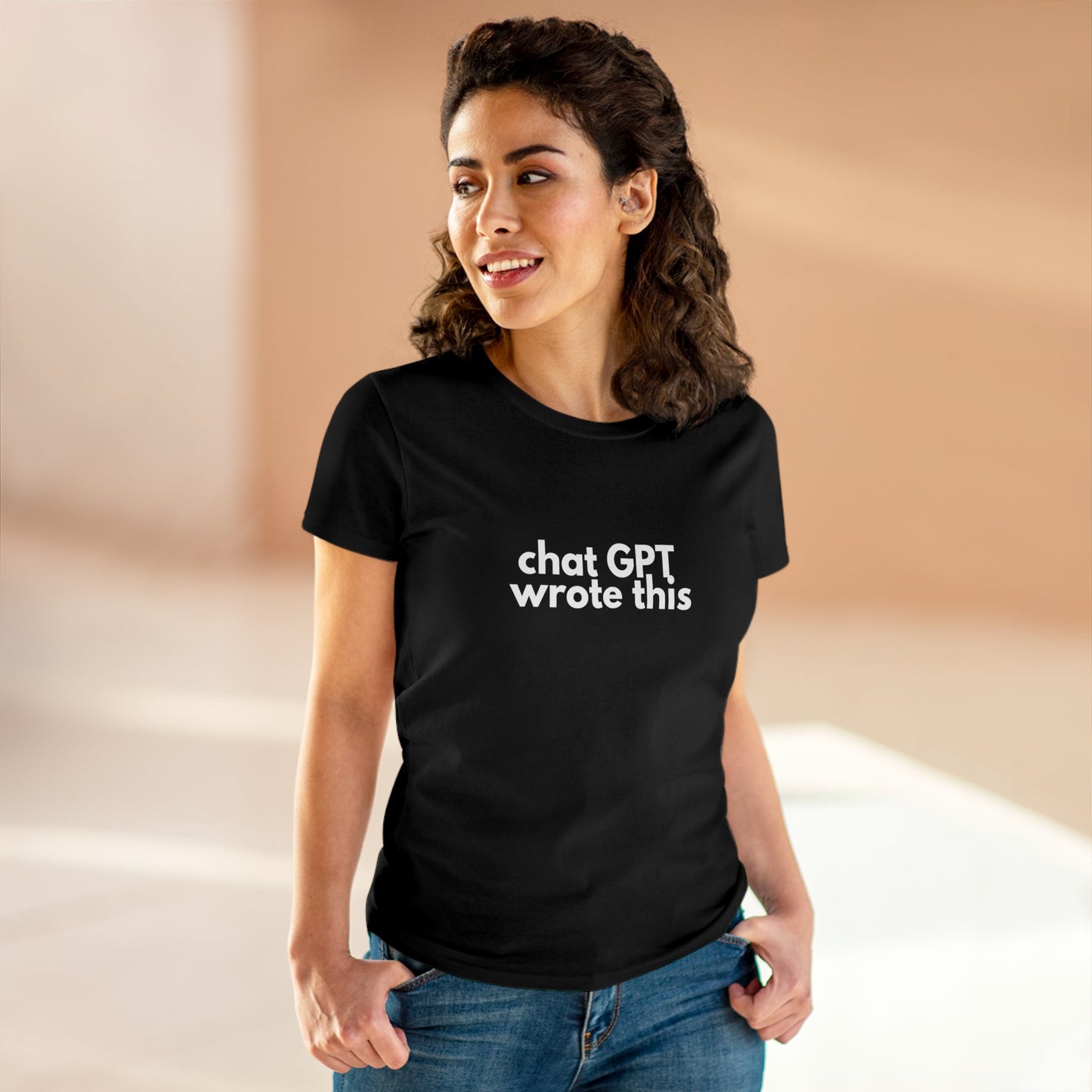 Chat GPT Wrote This Women's Midweight Cotton Tee