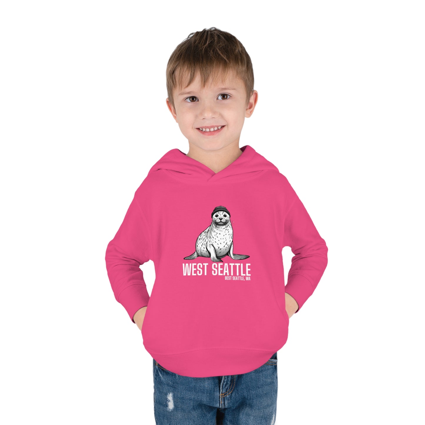 West Seattle Harbor Seal Toddler Pullover Fleece Hoodie