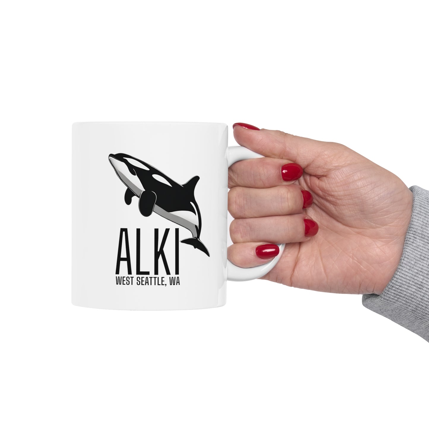 Alki West Seattle Orca Ceramic Mug 11oz