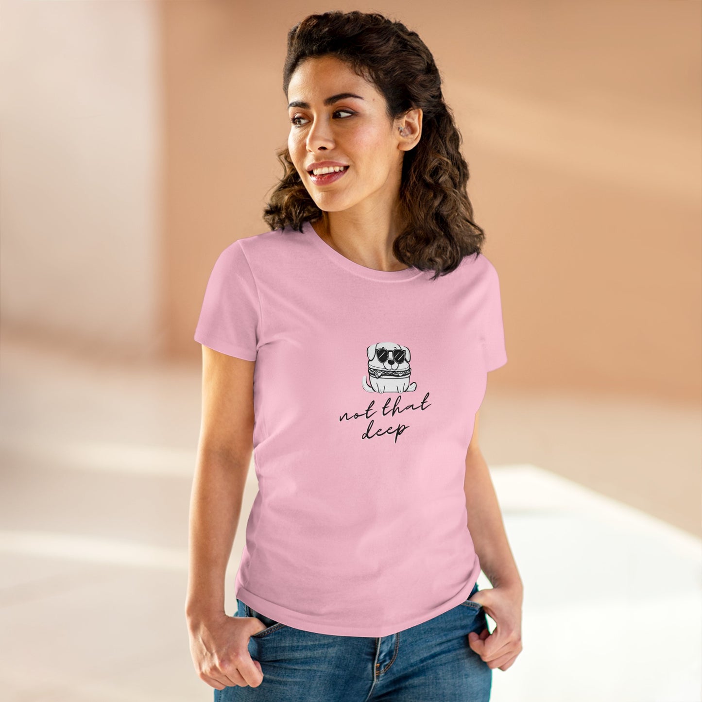 Not that deep Women's Midweight Cotton Tee