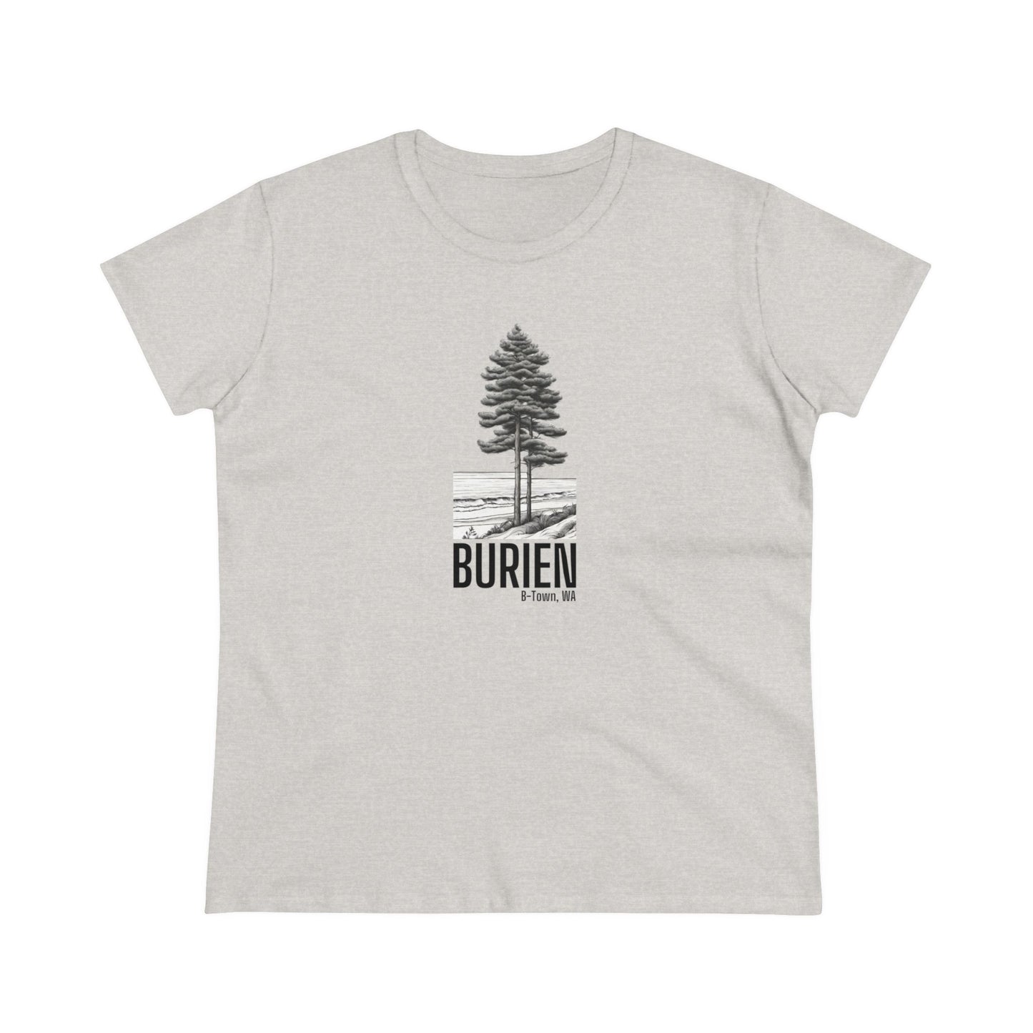 Burien WA Women's Midweight Cotton Tee