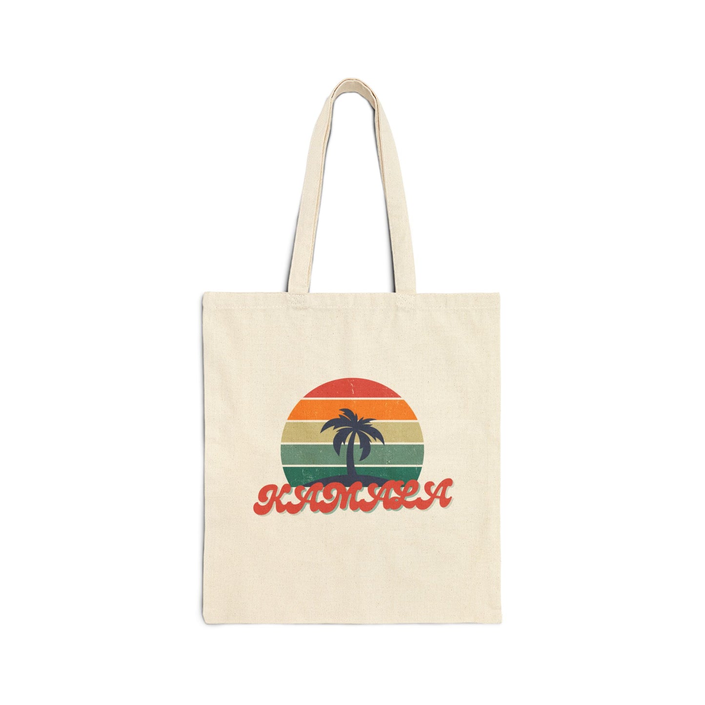 Palm Tree Kamala Cotton Canvas Tote Bag