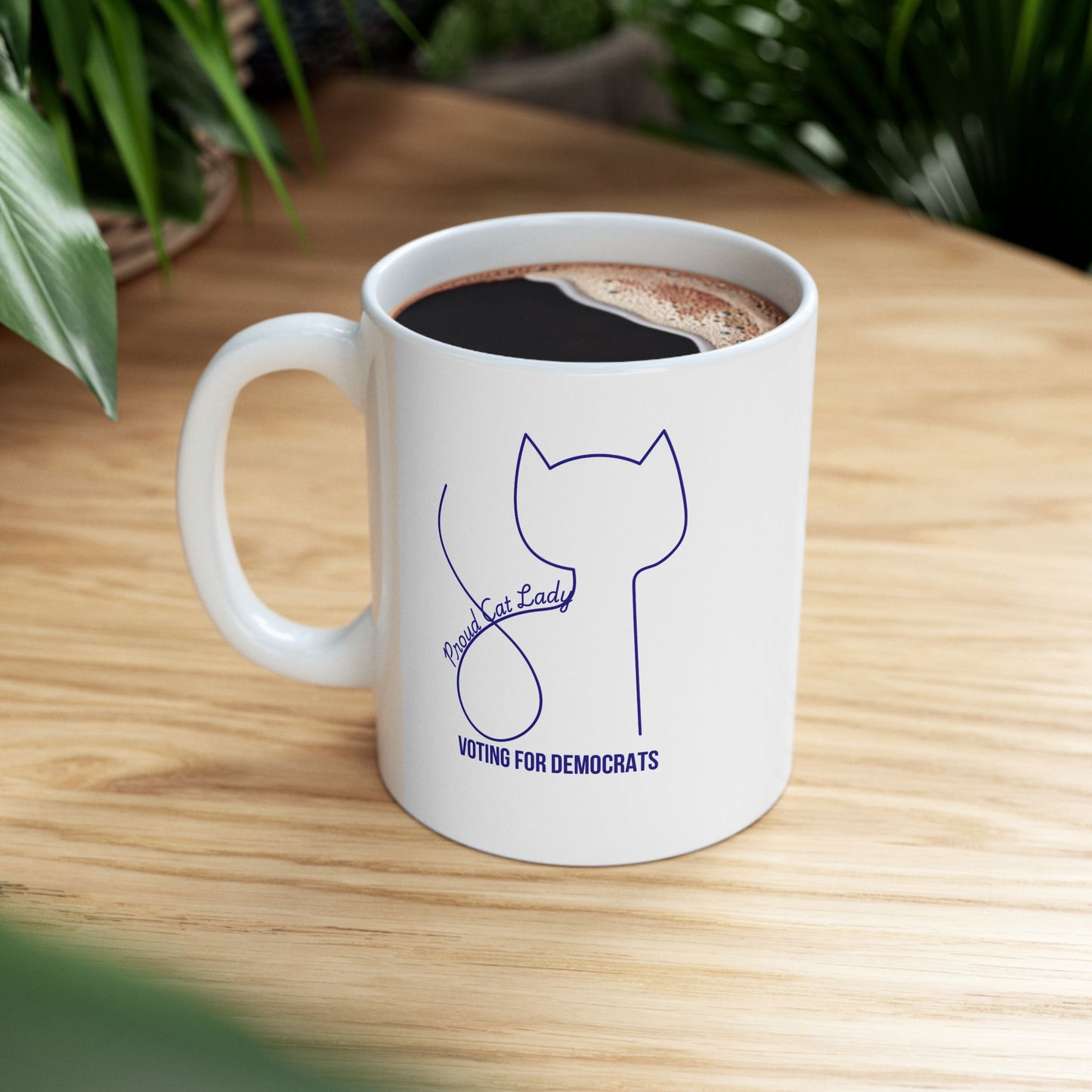 Proud Cat Lady Ceramic Mug, (11oz)