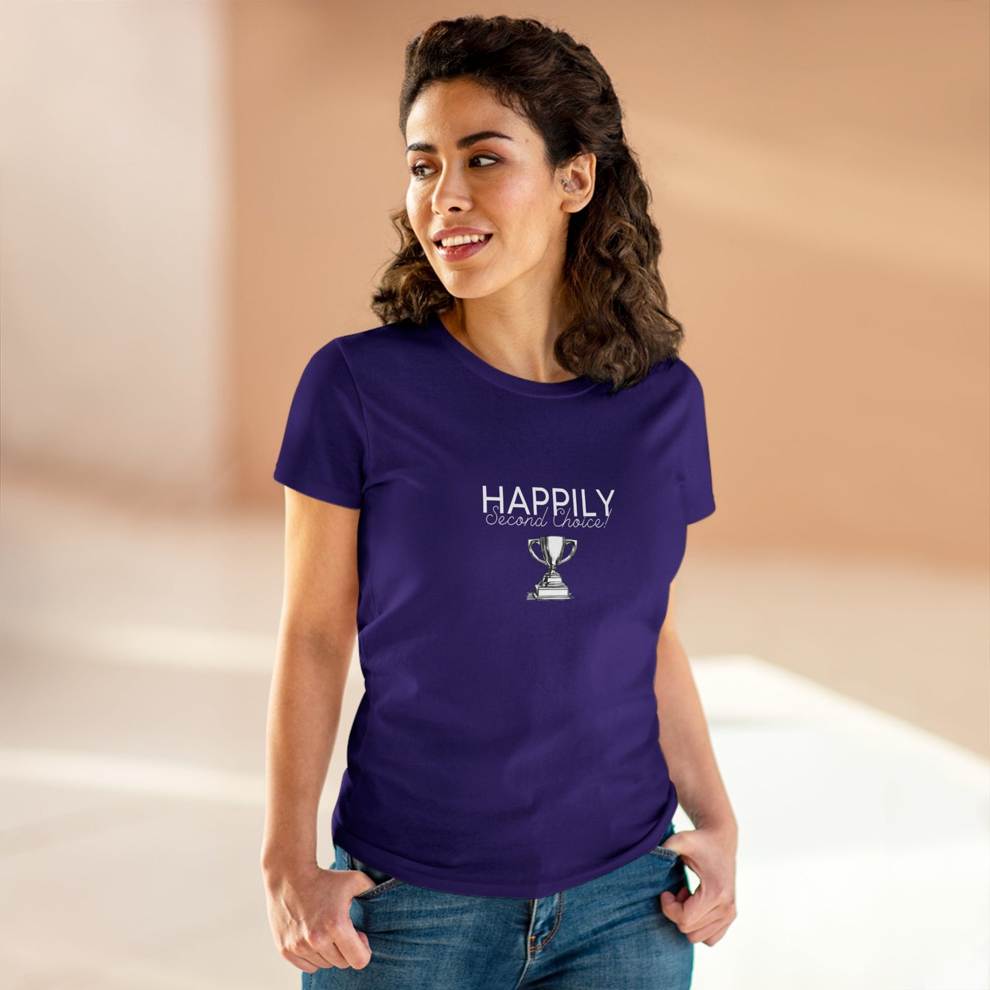 Happily Second Choice Women's Midweight Cotton Tee