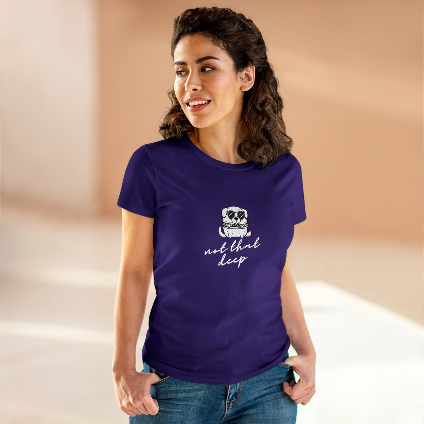 Not that deep Women's Midweight Cotton Tee