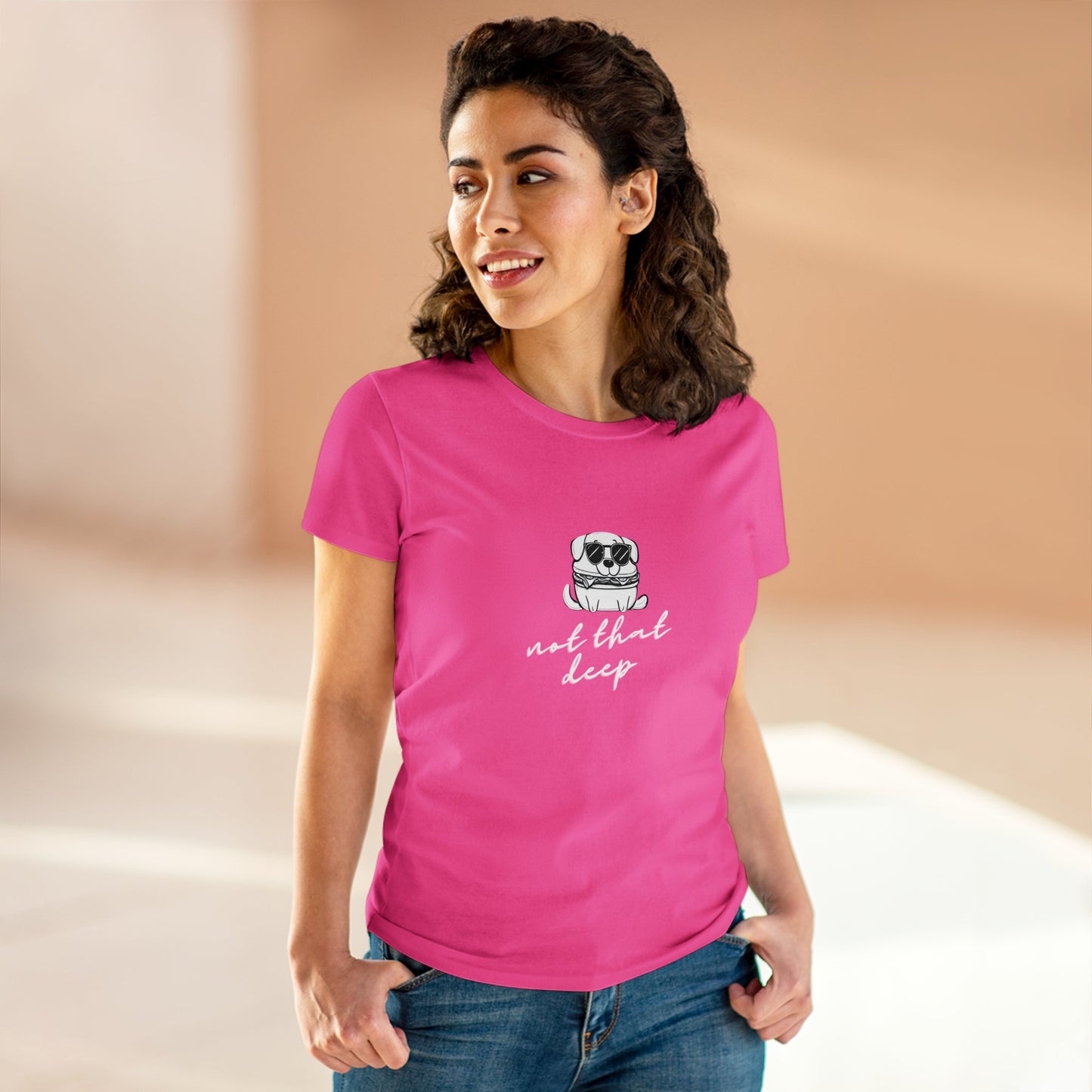 Not that deep Women's Midweight Cotton Tee