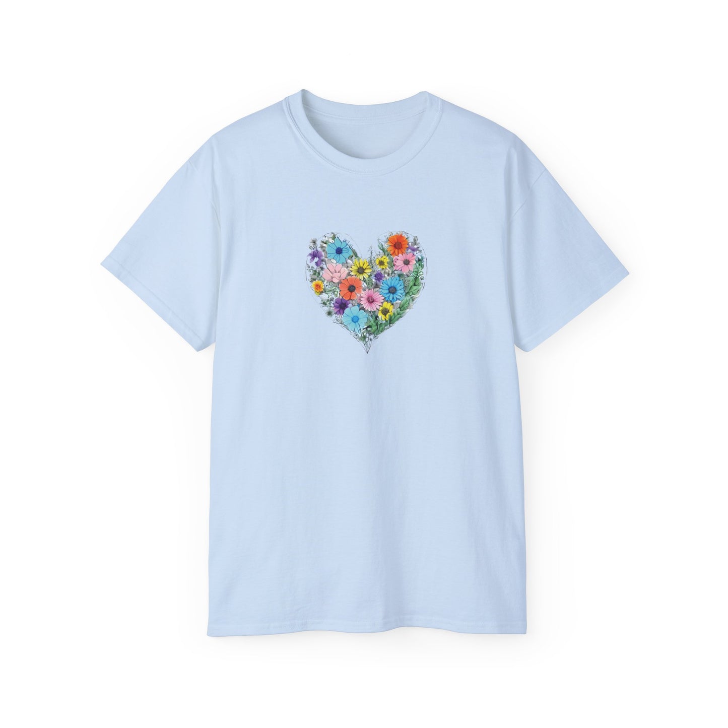 Floral Heart Men’s Ultra Cotton Tee