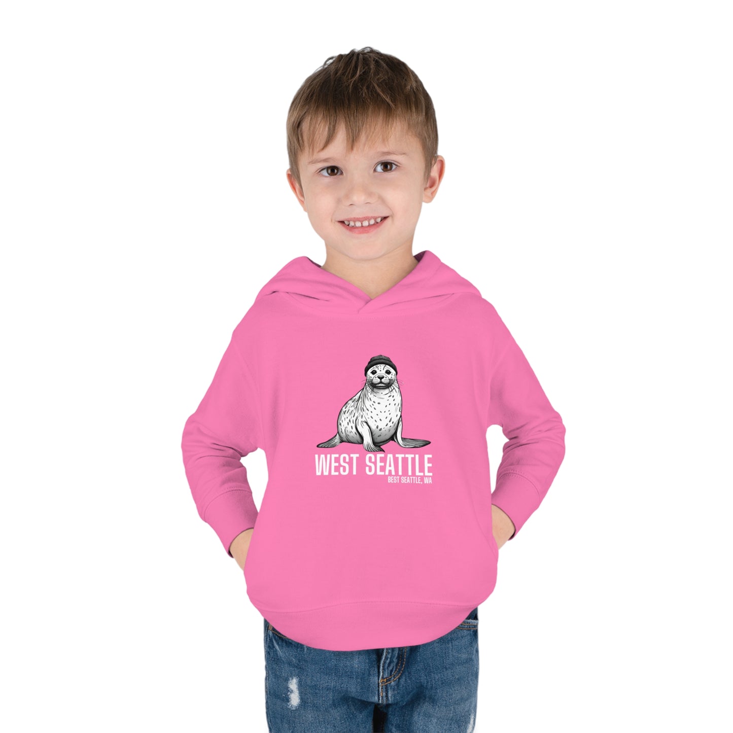 West Seattle Harbor Seal Toddler Pullover Fleece Hoodie