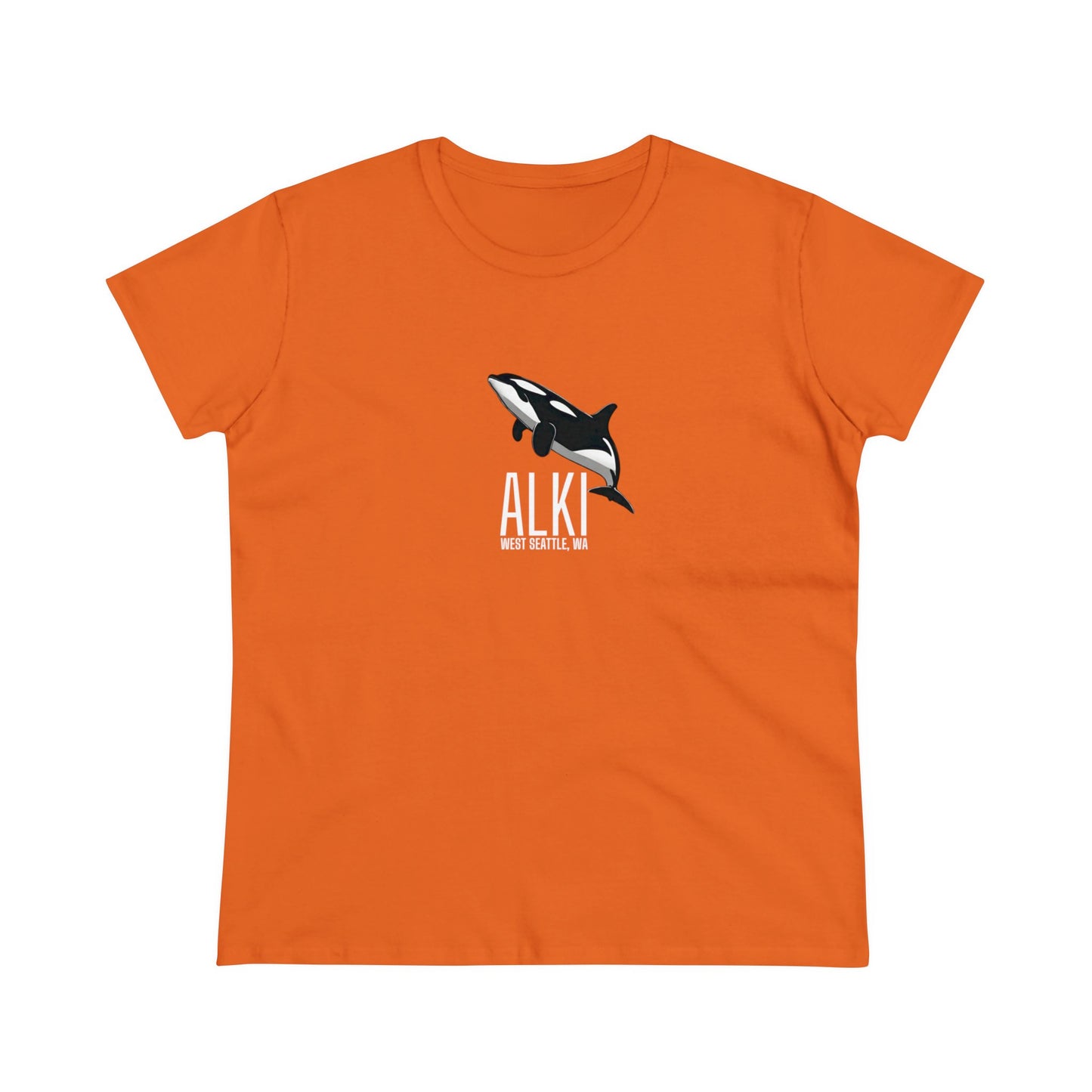 Alki West Seattle Orca Women's Midweight Cotton Tee