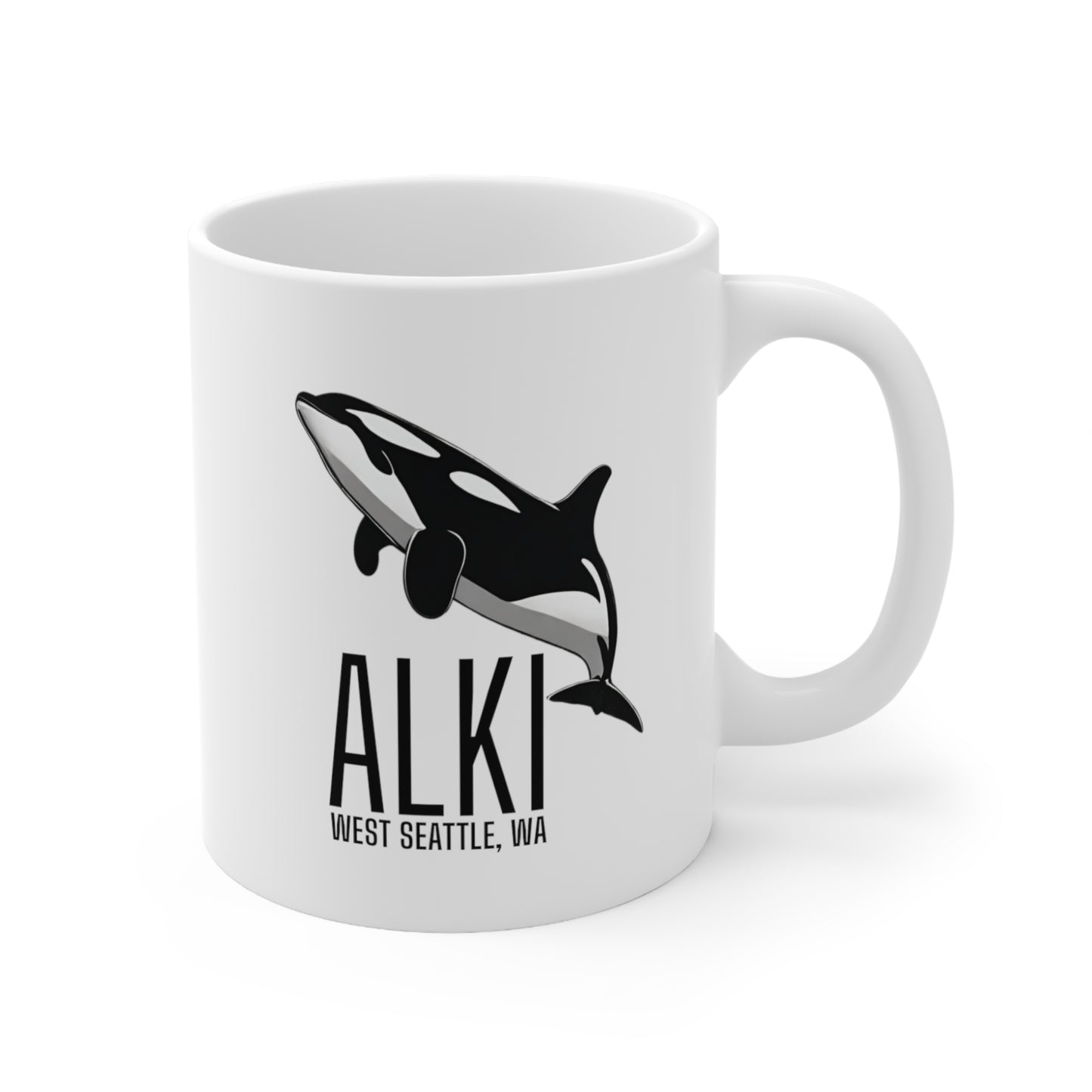 Alki West Seattle Orca Ceramic Mug 11oz