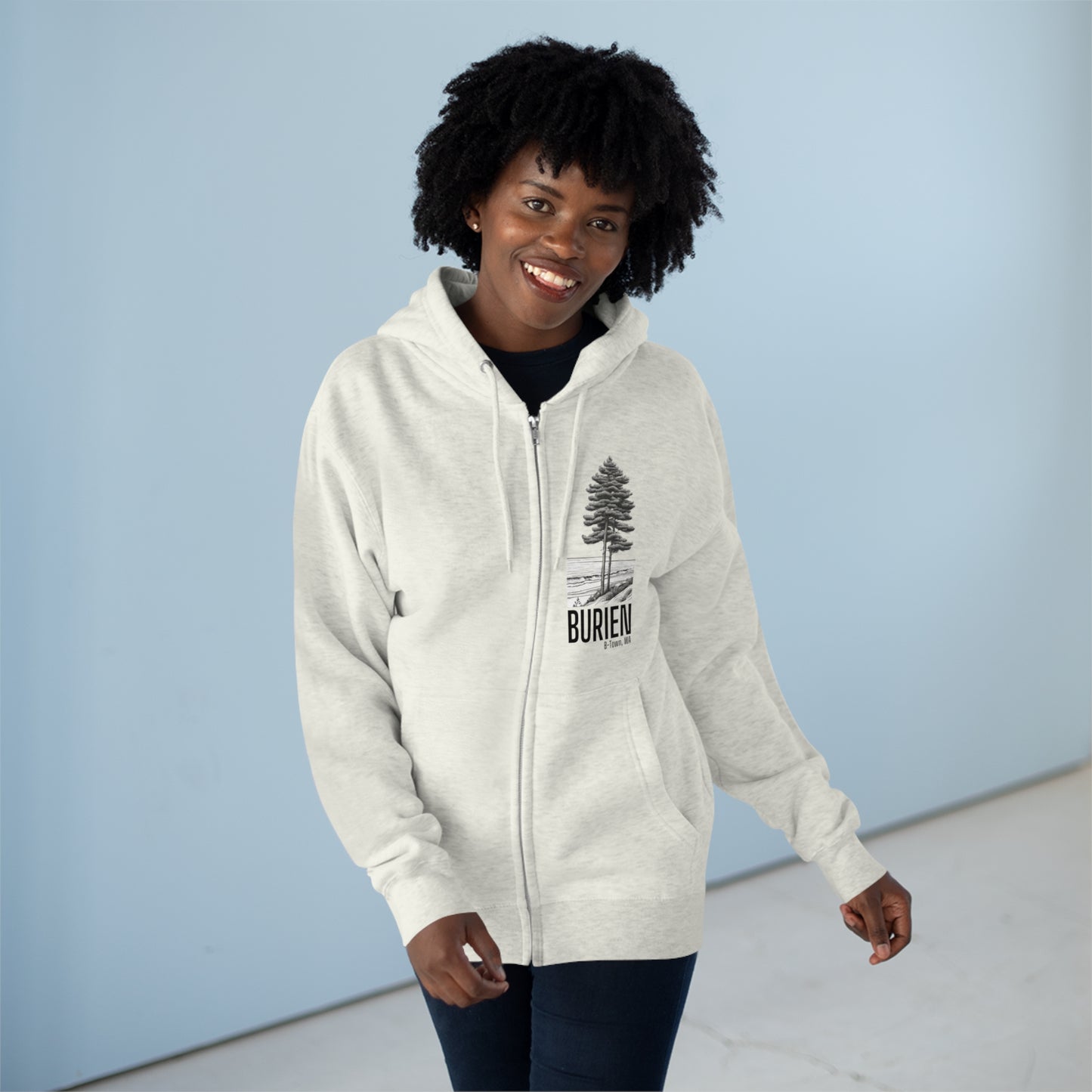 Burien WA Unisex Zip Hoodie