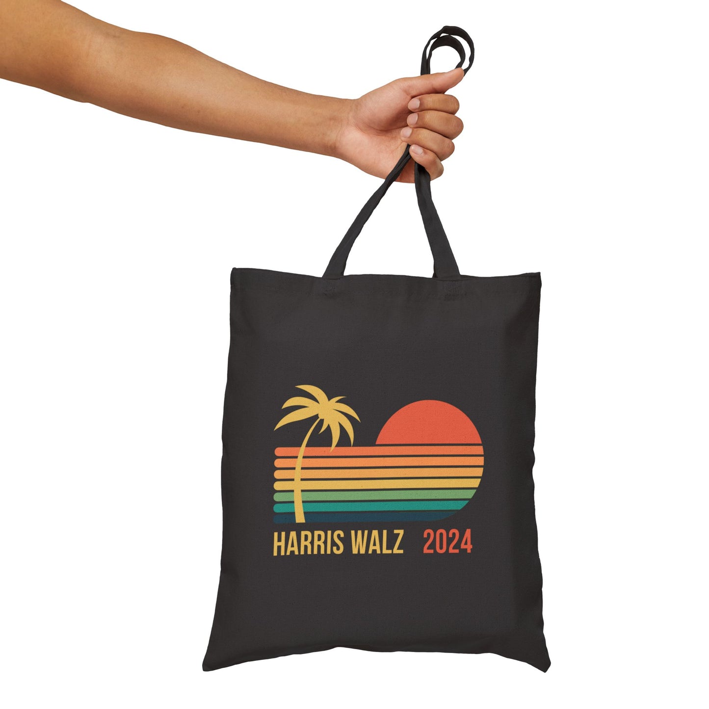 Palm Tree Harris Walz Cotton Canvas Tote Bag