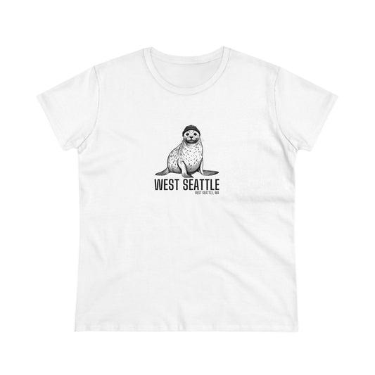 West Seattle Harbor Seal Women's Midweight Cotton Tee