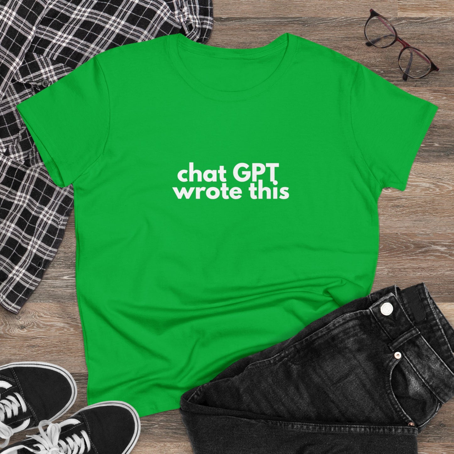 Chat GPT Wrote This Women's Midweight Cotton Tee