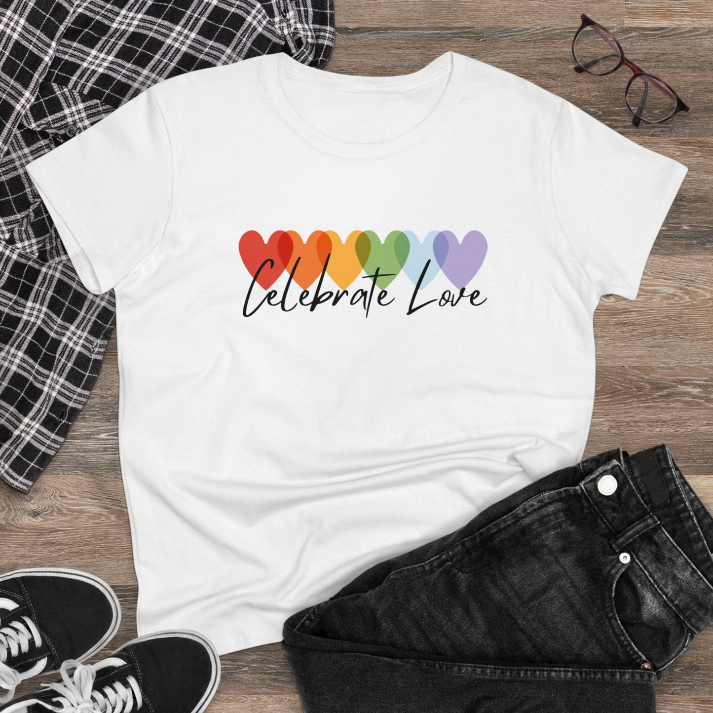 Celebrate Love Women's Midweight Cotton Tee