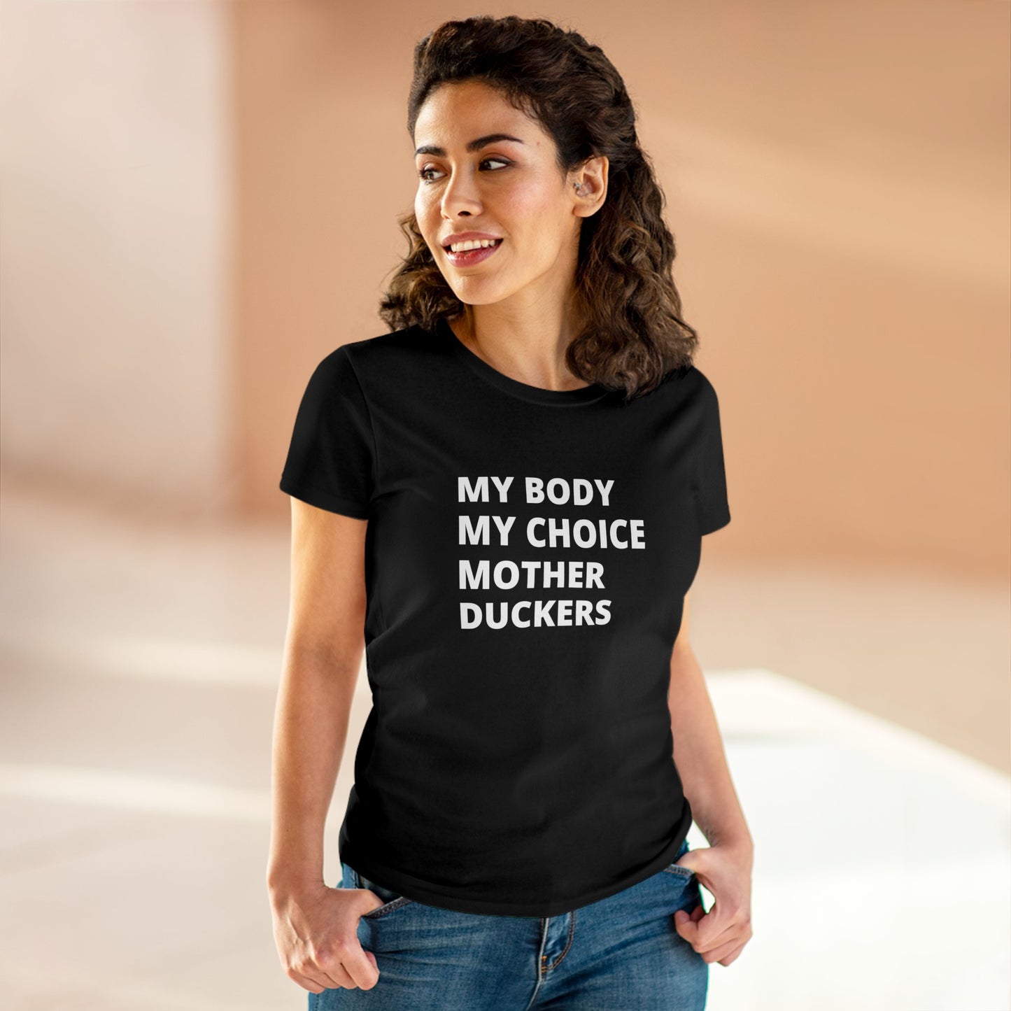 My Body My Choice Women's Midweight Cotton Tee