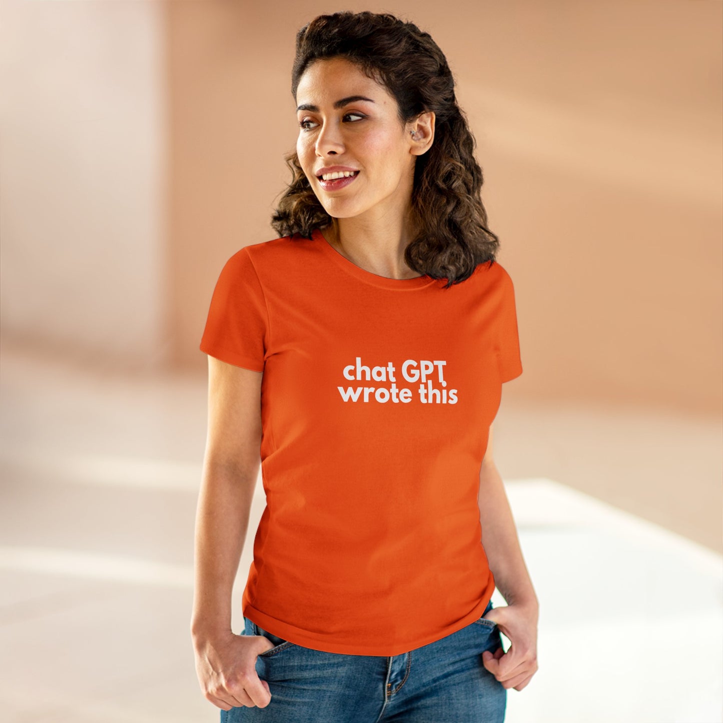 Chat GPT Wrote This Women's Midweight Cotton Tee