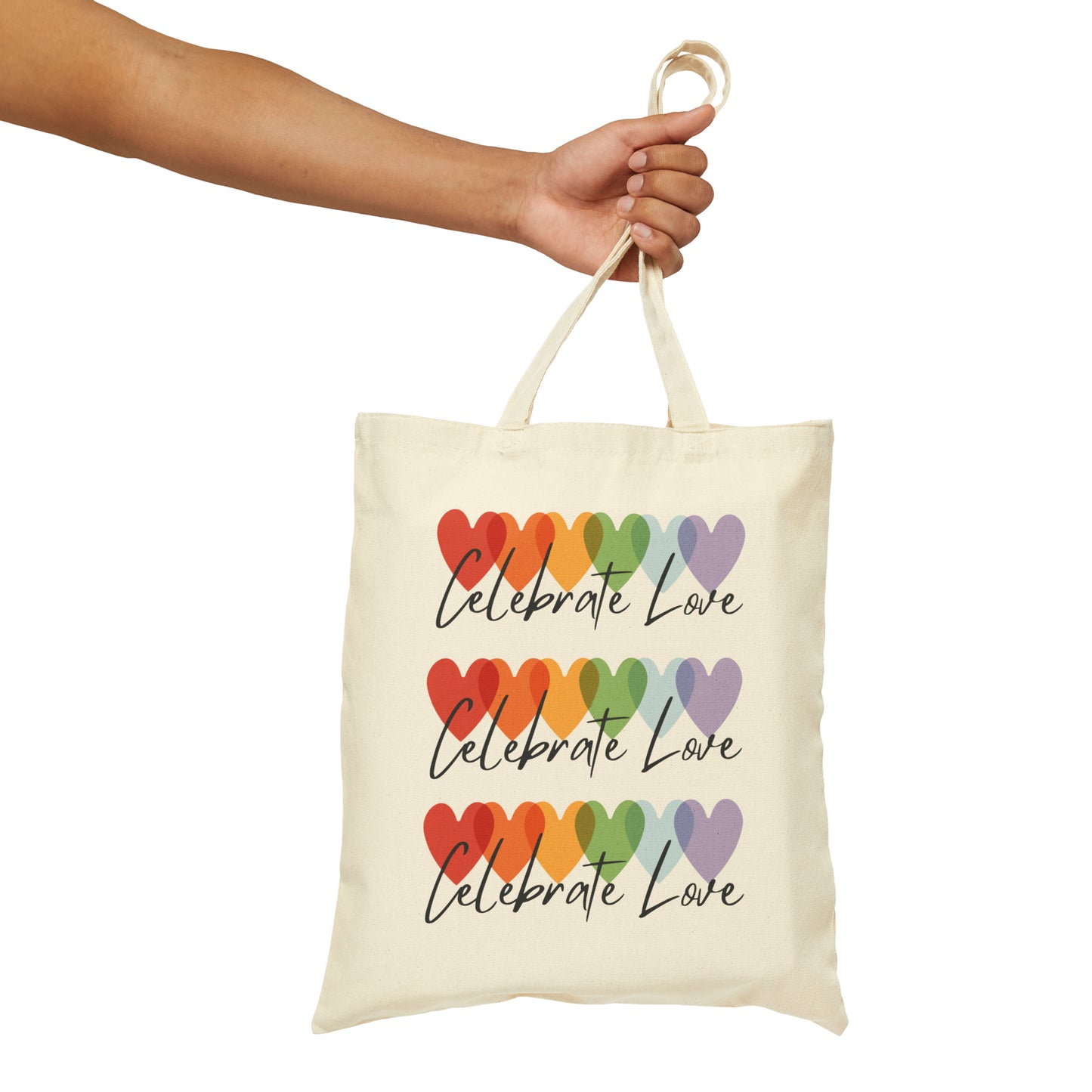 Celebrate Love Cotton Canvas Tote Bag