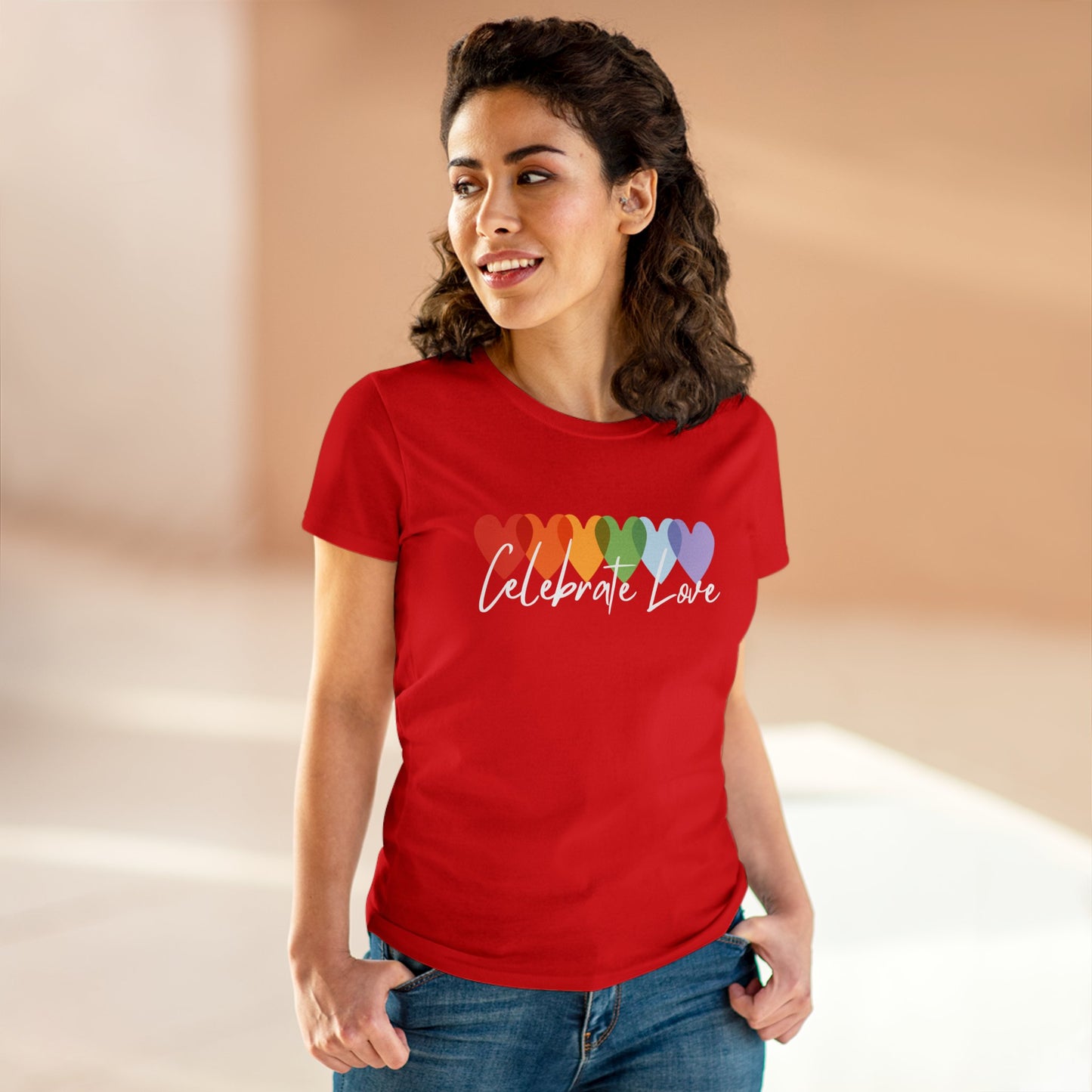 Celebrate Love Women's Midweight Cotton Tee