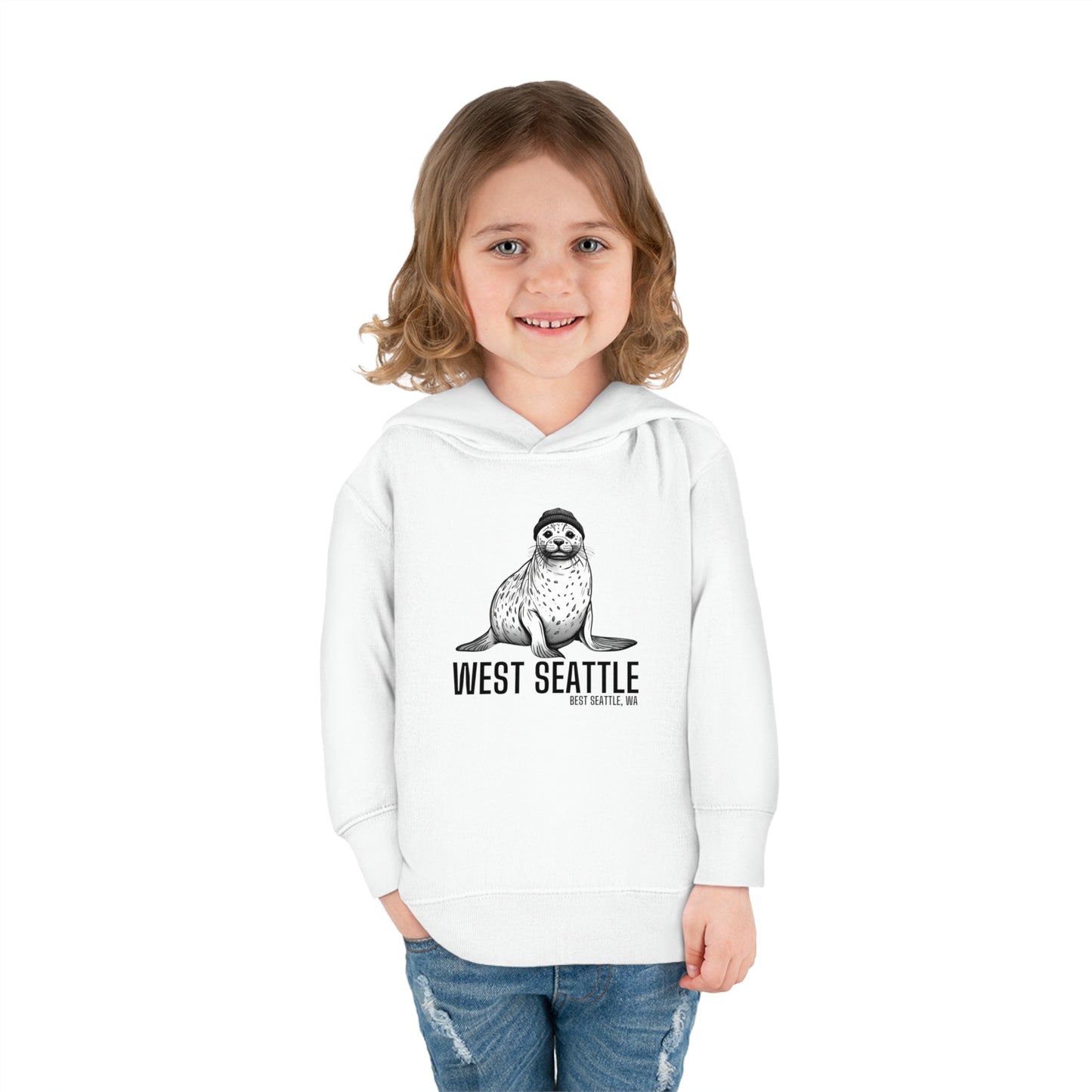 West Seattle Harbor Seal Toddler Pullover Fleece Hoodie