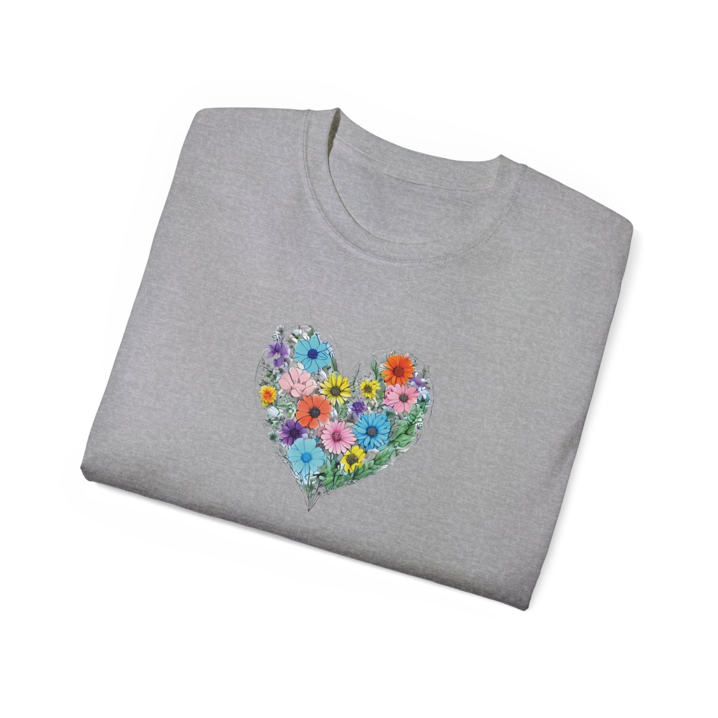 Floral Heart Men’s Ultra Cotton Tee