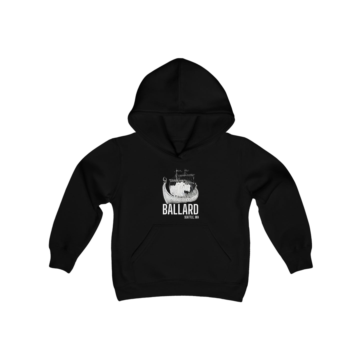 Ballard Seattle Youth Heavy Blend Hooded Sweatshirt