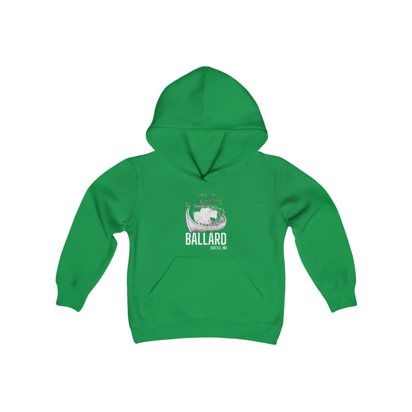 Ballard Seattle Youth Heavy Blend Hooded Sweatshirt