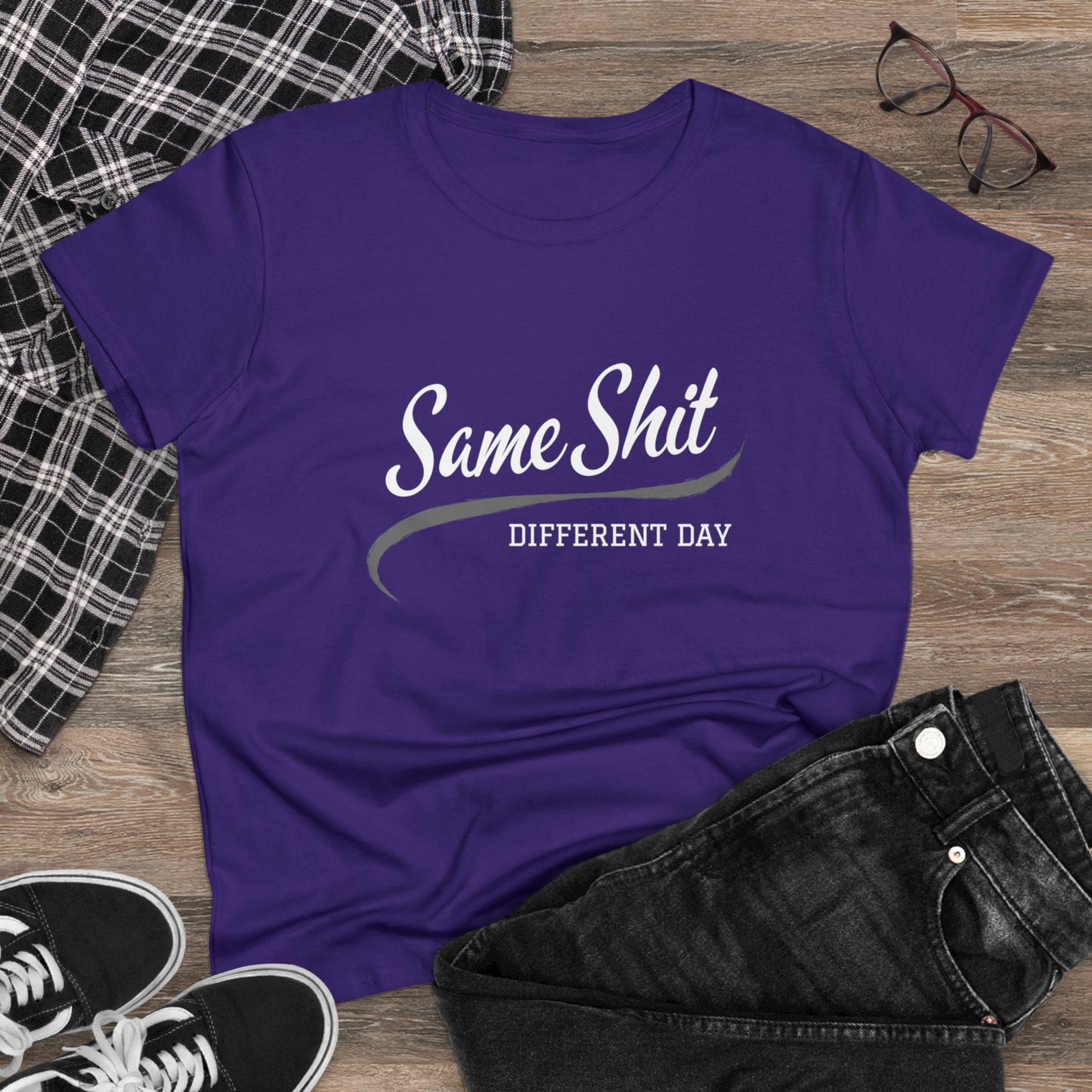 Same Shit Different Day Women's Midweight Cotton Tee