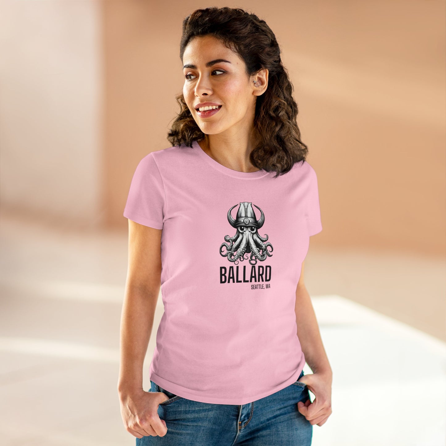 Ballard Octopus Women's Midweight Cotton Tee