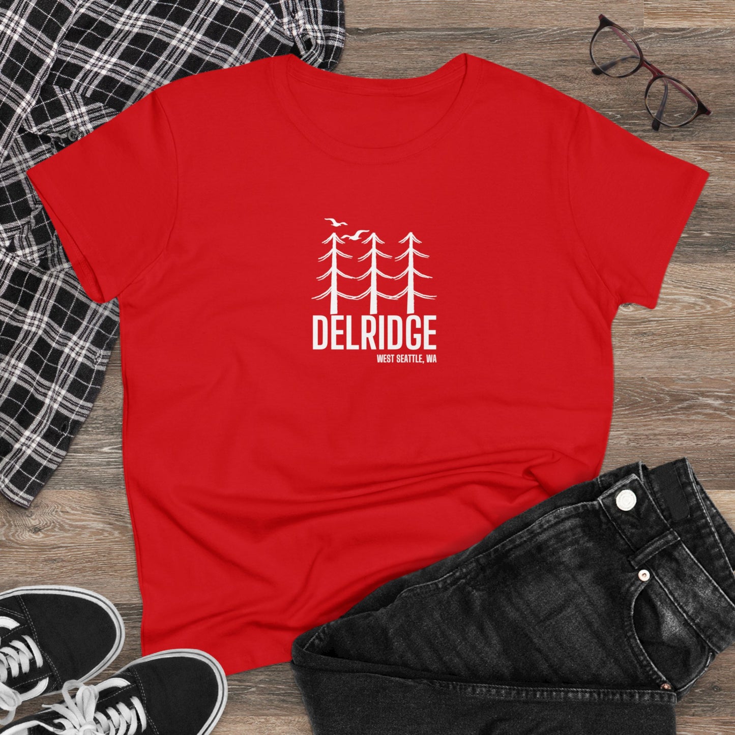 Delridge West Seattle Women's Midweight Cotton Tee