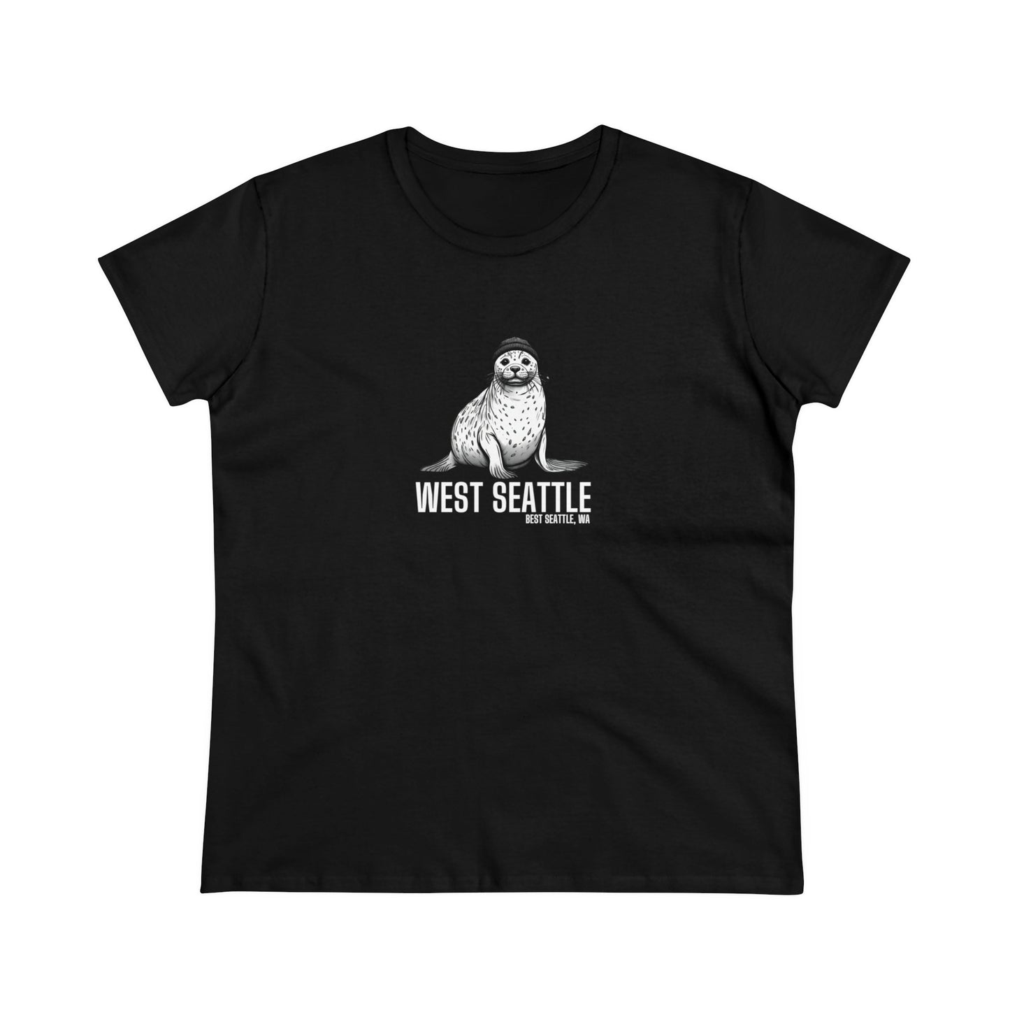 West Seattle Harbor Seal Women's Midweight Cotton Tee