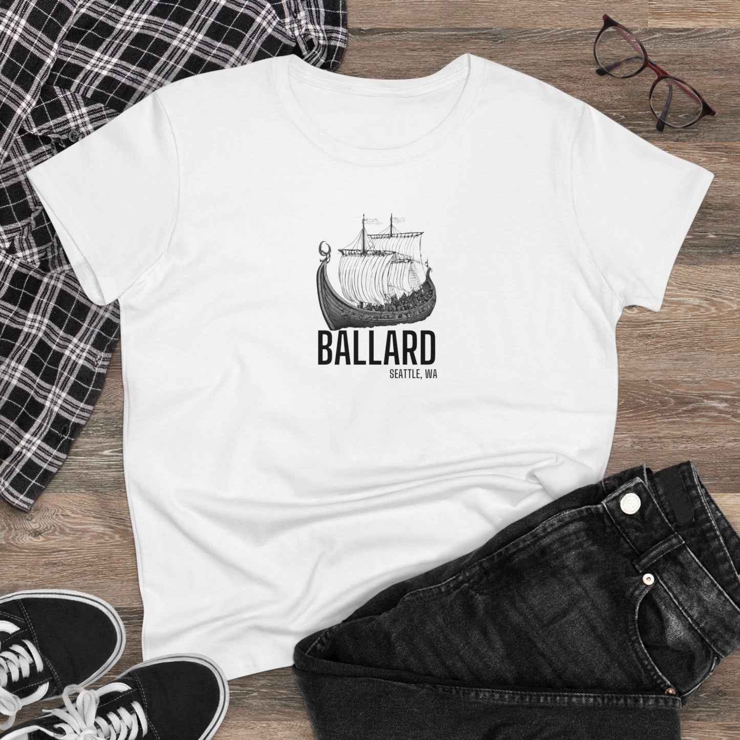 Ballard Seattle Women's Midweight Cotton Tee