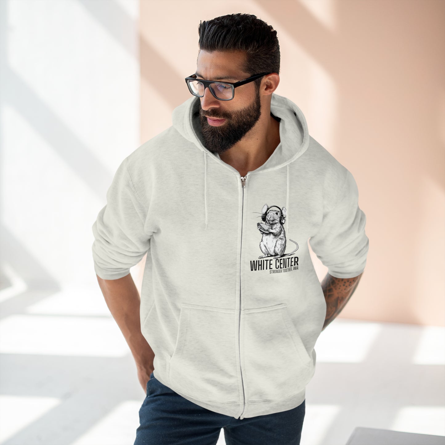 White Center WA Unisex Zip Hoodie