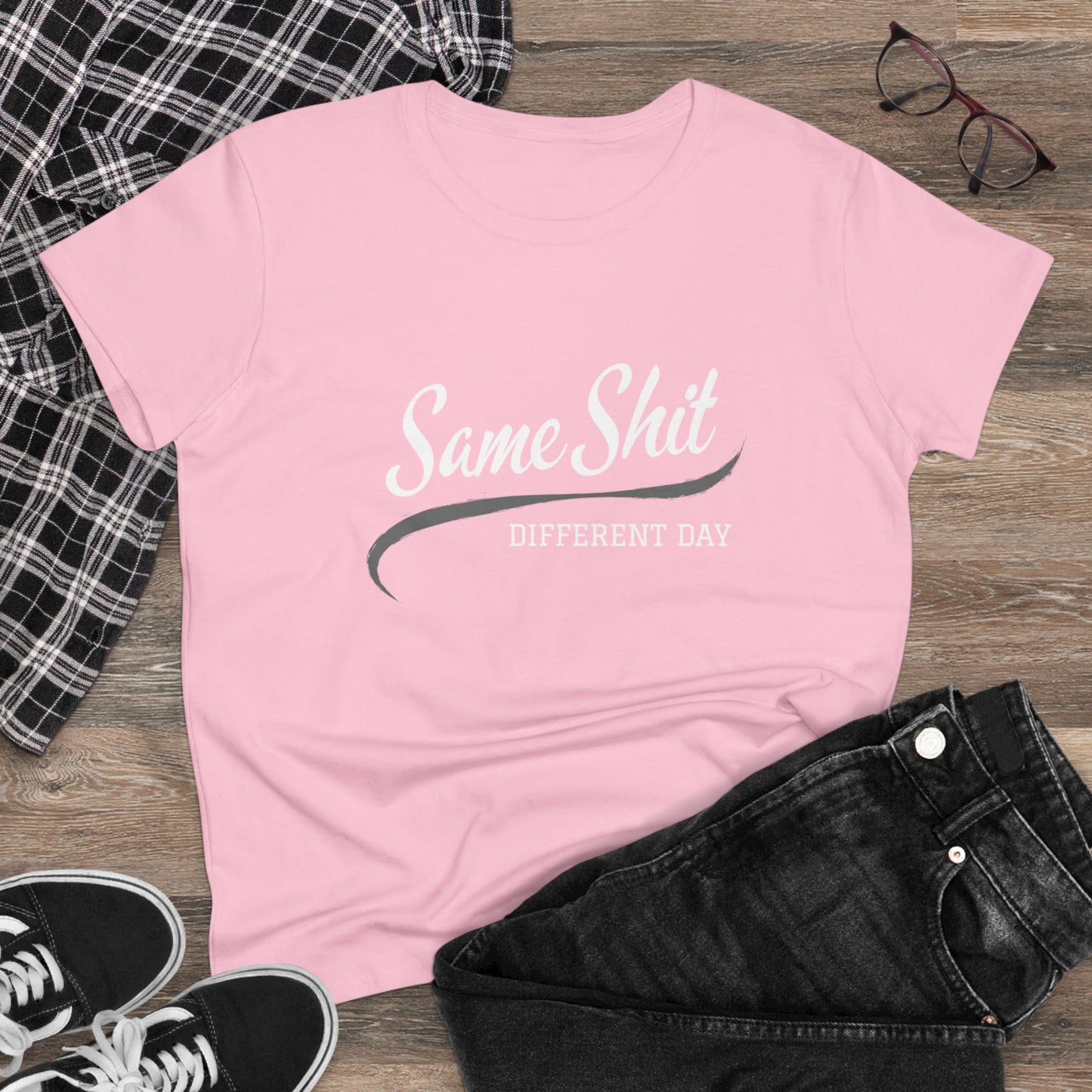 Same Shit Different Day Women's Midweight Cotton Tee