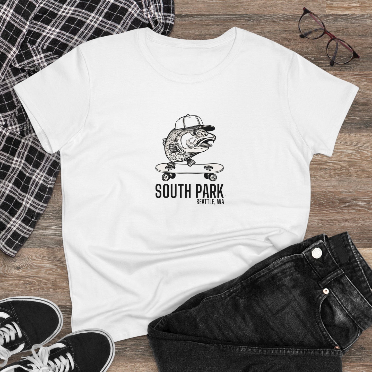 South Park Seattle Women's Midweight Cotton Tee