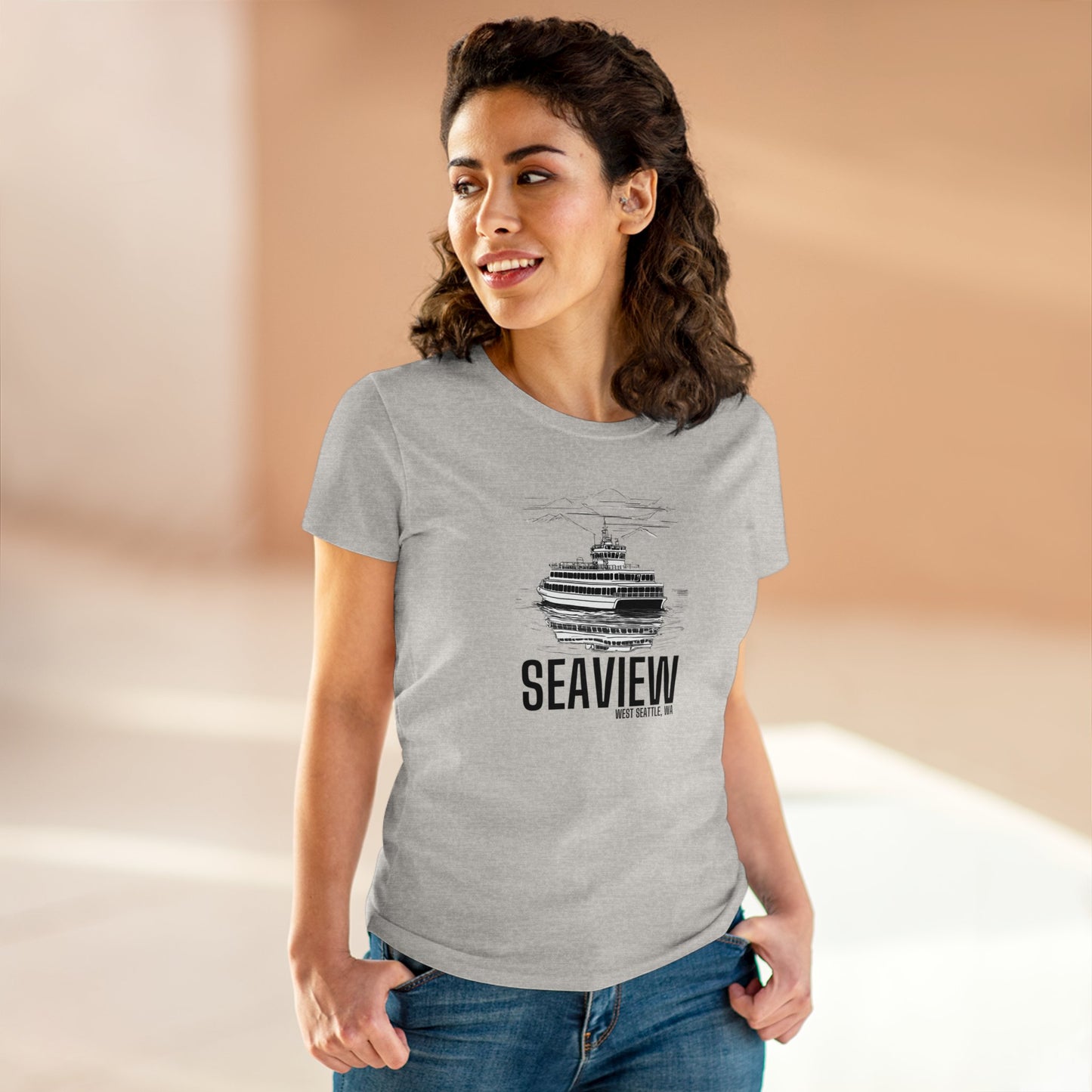 Seaview West Seattle Women's Midweight Cotton Tee