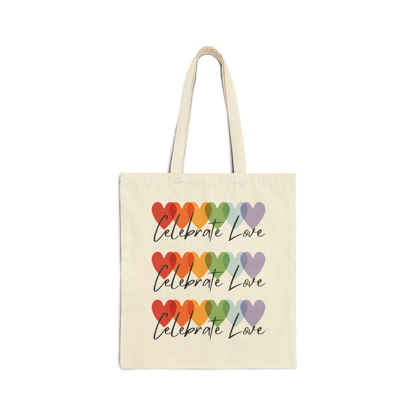 Celebrate Love Cotton Canvas Tote Bag