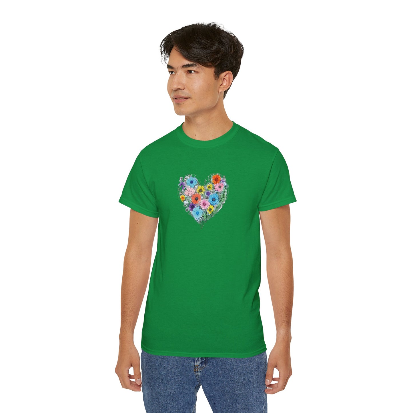 Floral Heart Men’s Ultra Cotton Tee