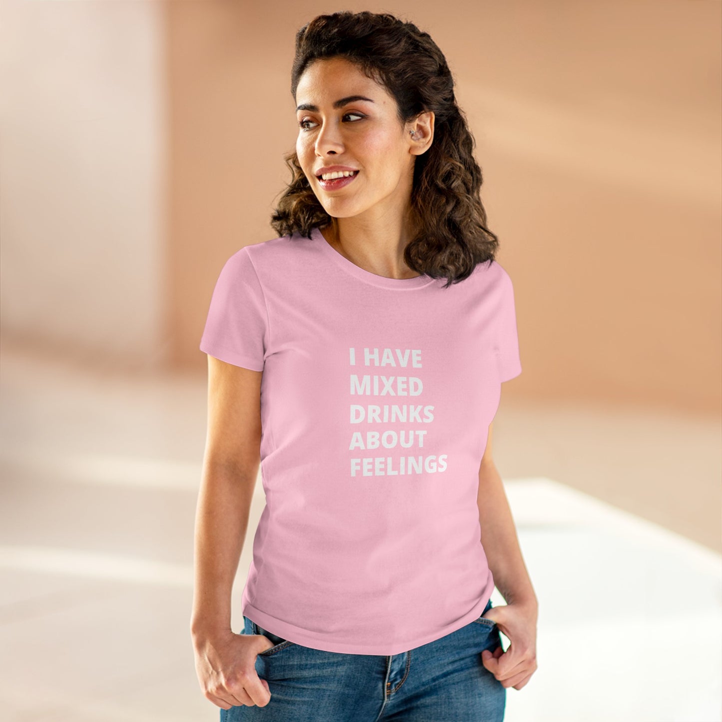 Mixed Drinks About Feelings Women's Midweight Cotton Tee