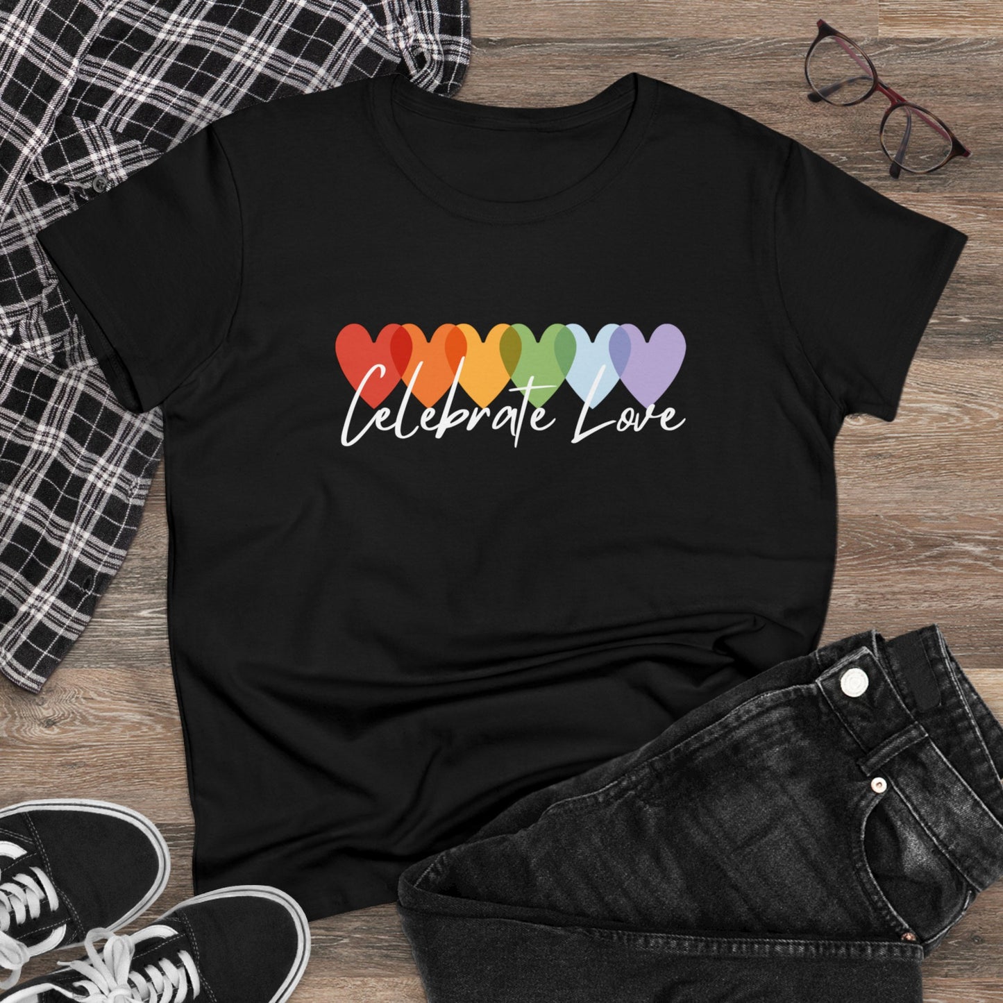 Celebrate Love Women's Midweight Cotton Tee