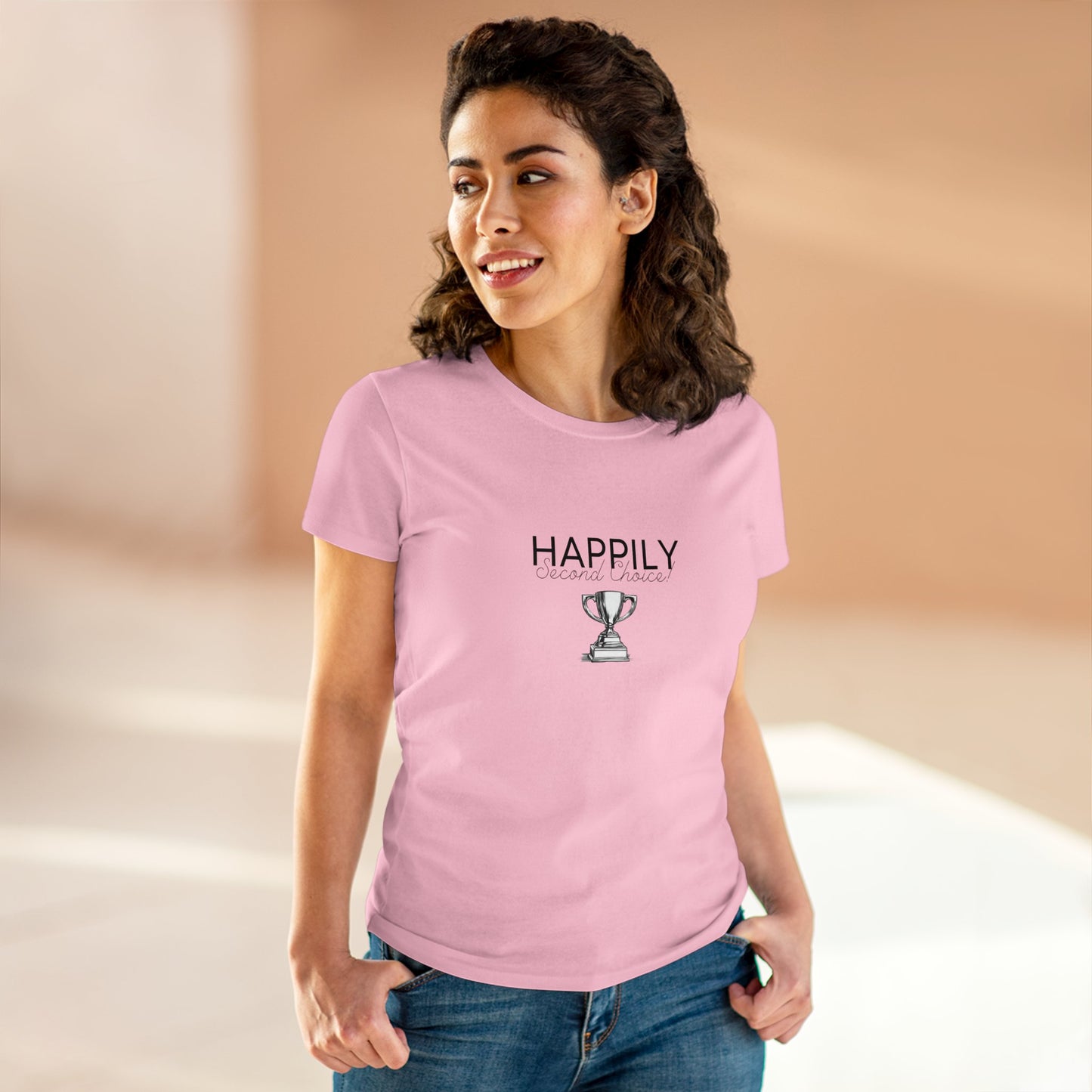 Happily Second Choice Women's Midweight Cotton Tee