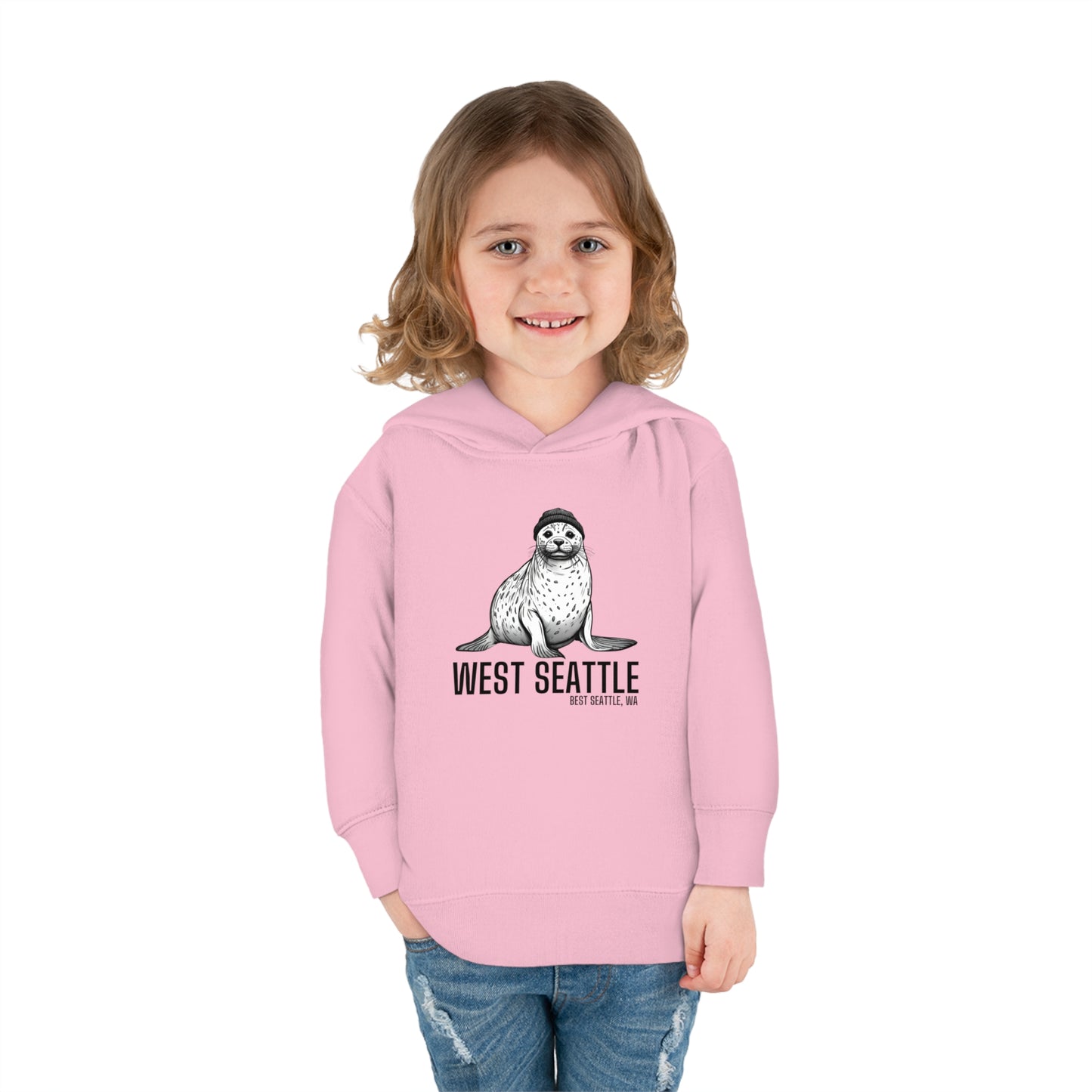 West Seattle Harbor Seal Toddler Pullover Fleece Hoodie