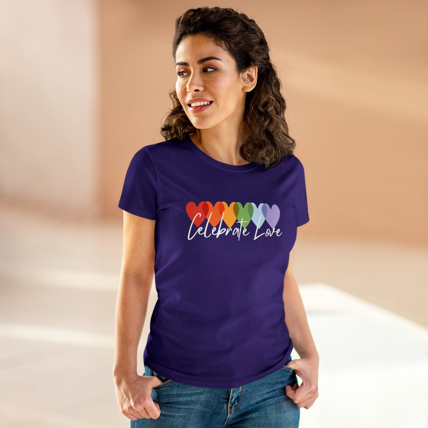 Celebrate Love Women's Midweight Cotton Tee