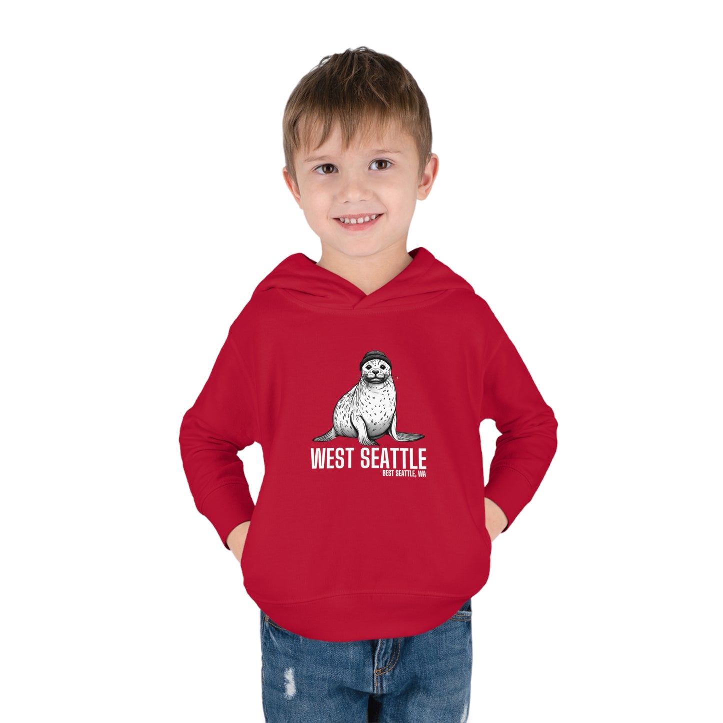 West Seattle Harbor Seal Toddler Pullover Fleece Hoodie