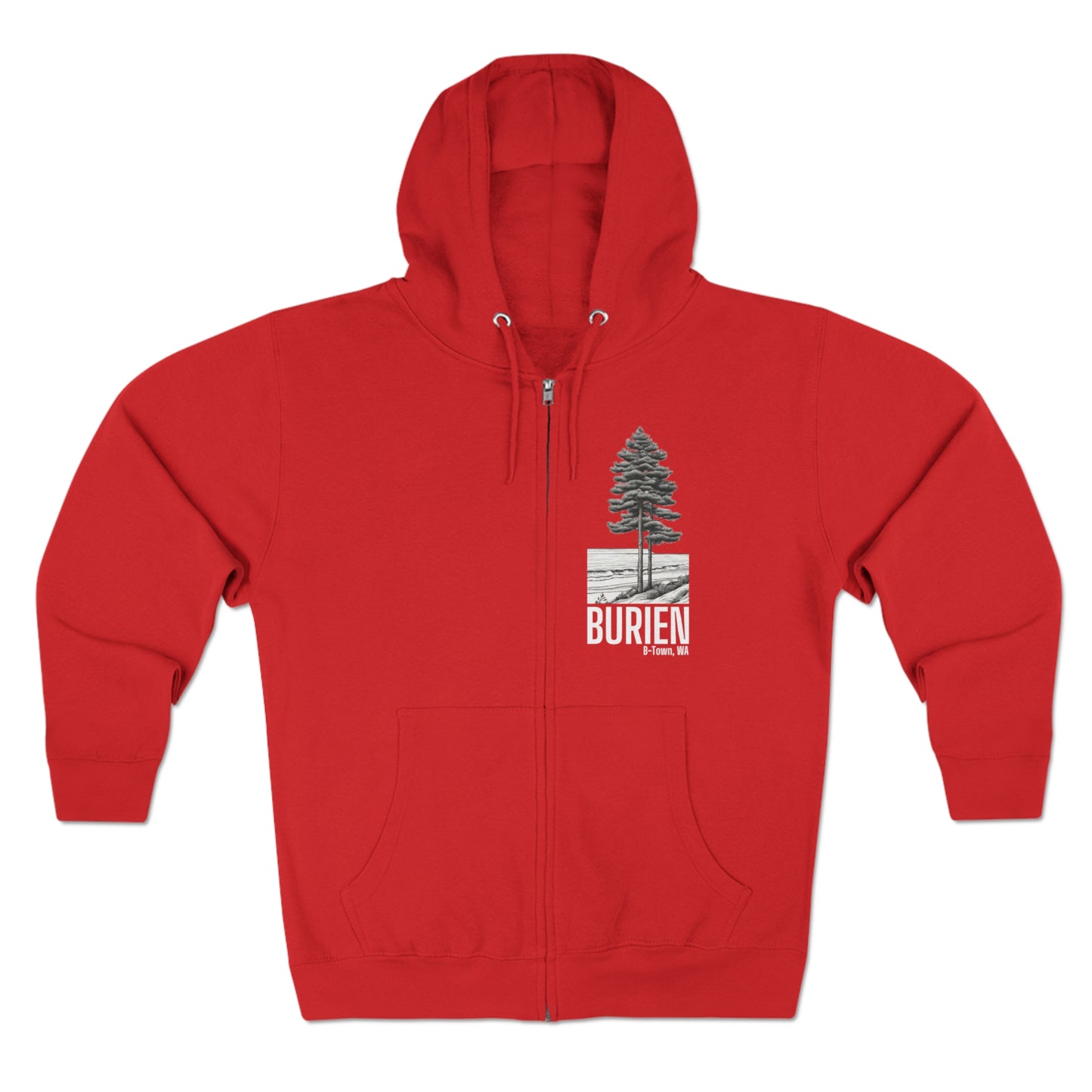 Burien WA Unisex Zip Hoodie