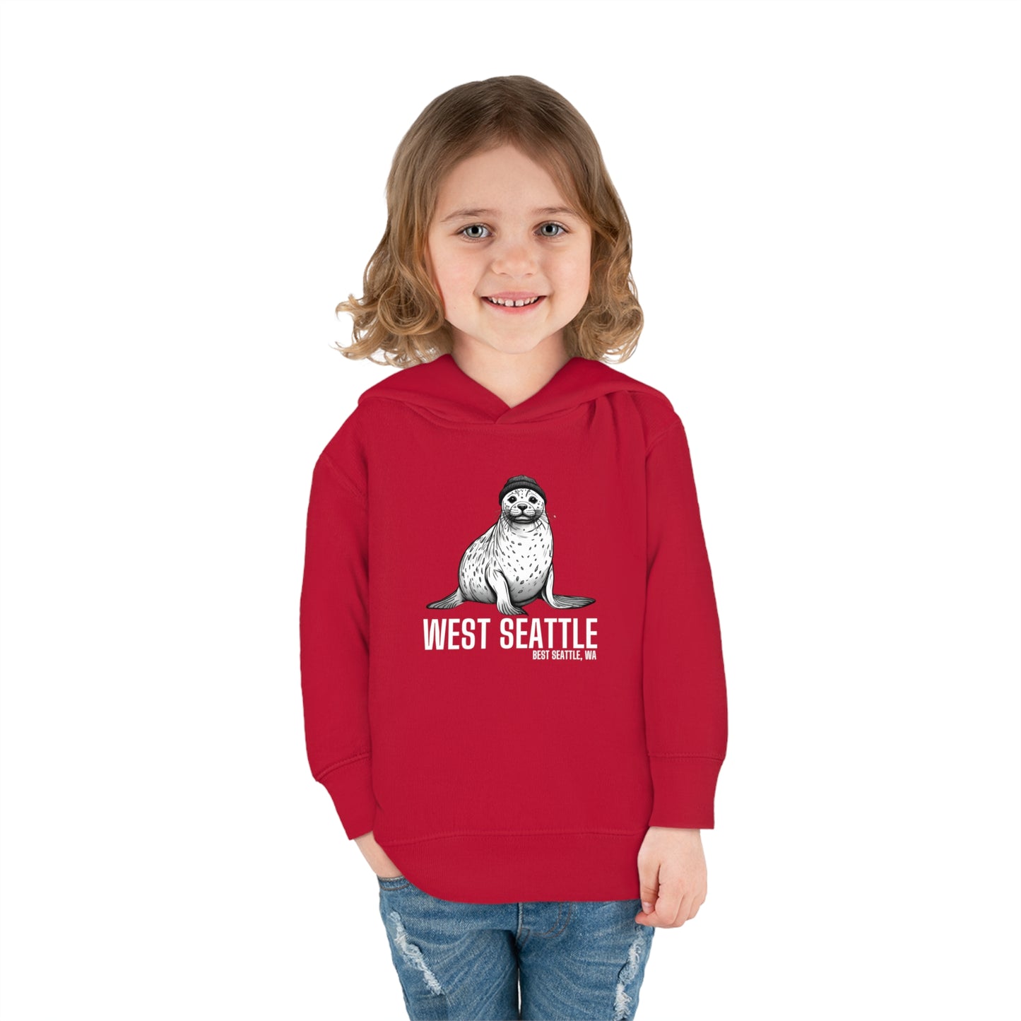 West Seattle Harbor Seal Toddler Pullover Fleece Hoodie