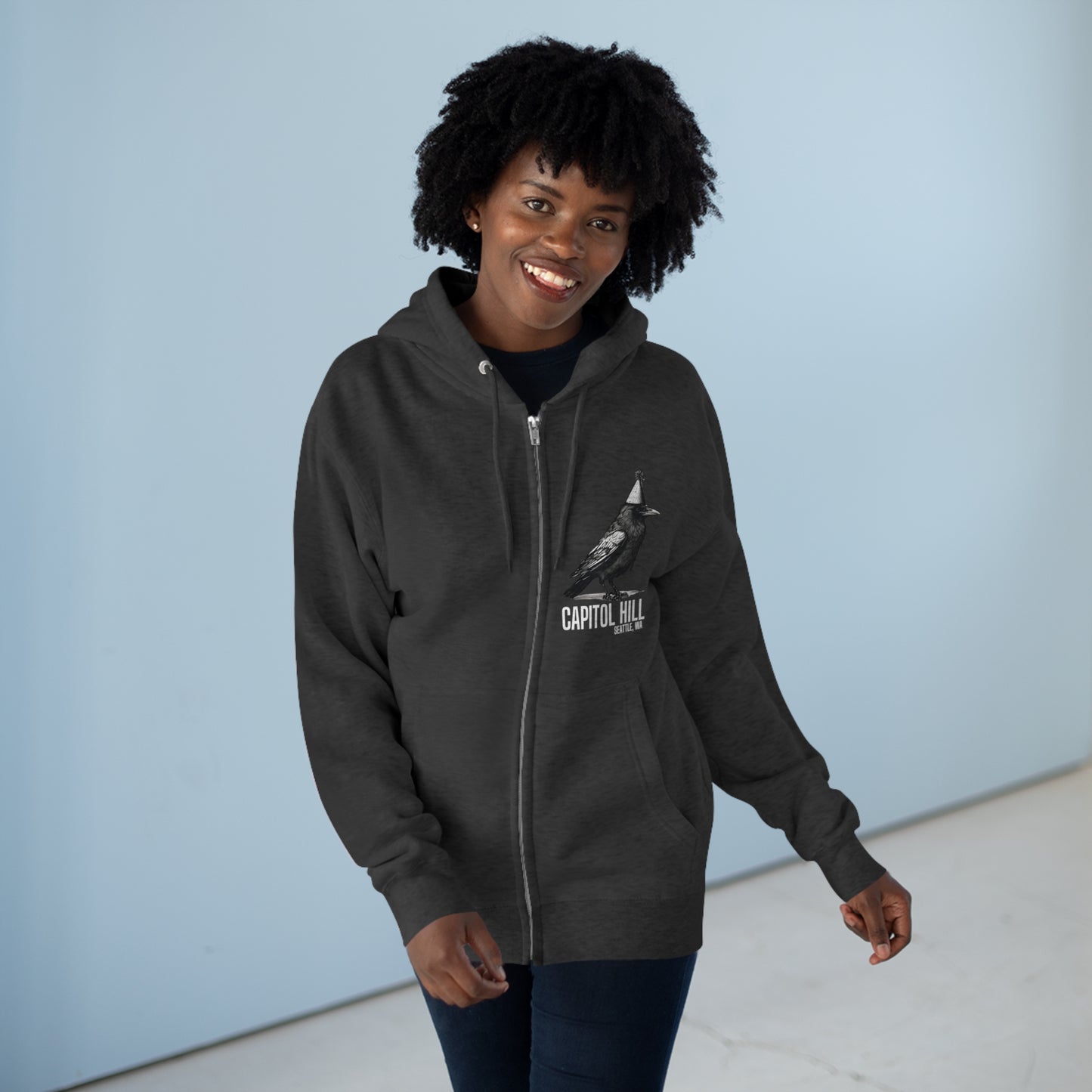 Capitol Hill Seattle Unisex Zip Hoodie