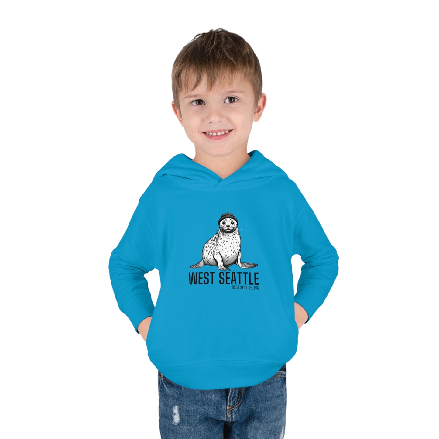 West Seattle Harbor Seal Toddler Pullover Fleece Hoodie