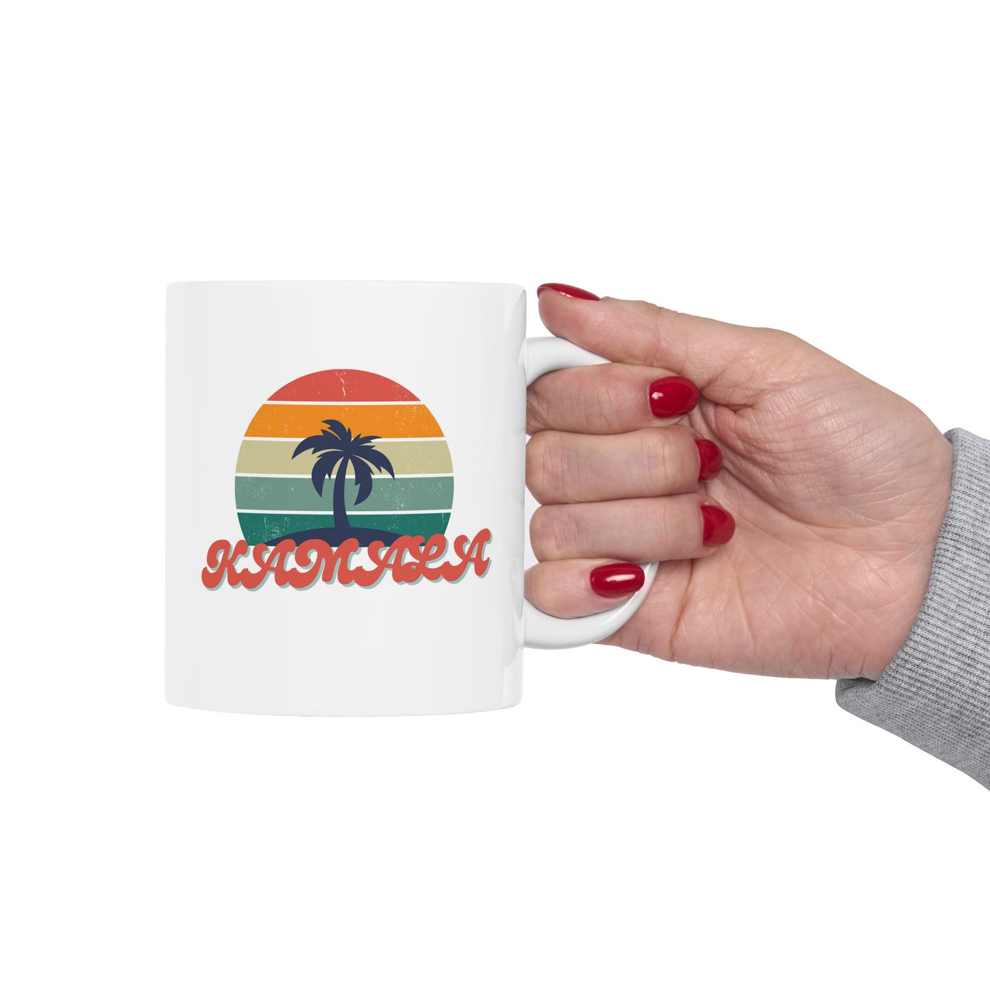 Palm Tree Kamala Ceramic Mug, (11oz)